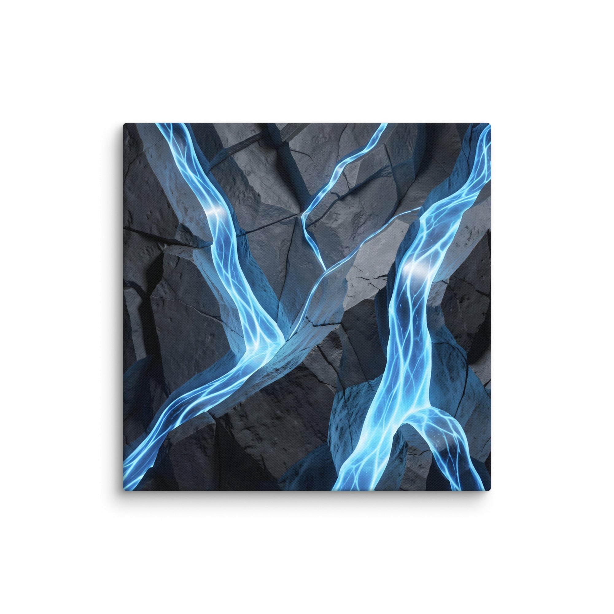 Tephra canvas print with product details shown in 14 x 14 inch universal size