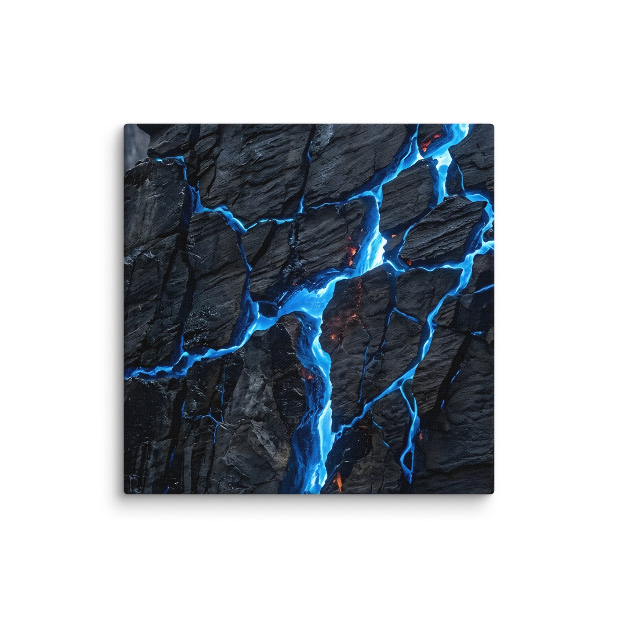 Xenolith canvas print with product details shown in 14 x 14 inch universal size