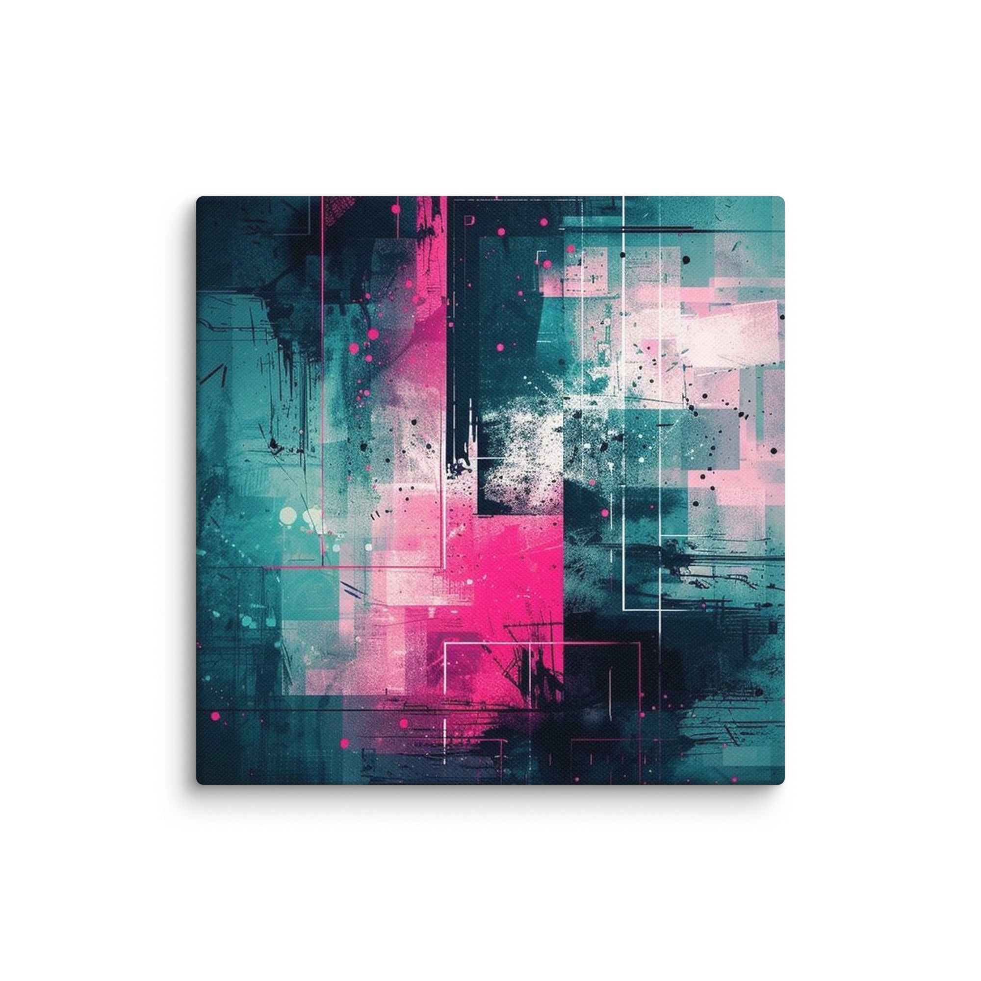 Neona canvas print with product details shown in 11 x 14 inch universal size