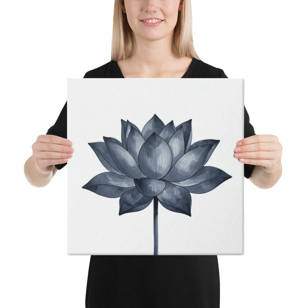 Slate V canvas print product view in 16 x 16 inch universal size