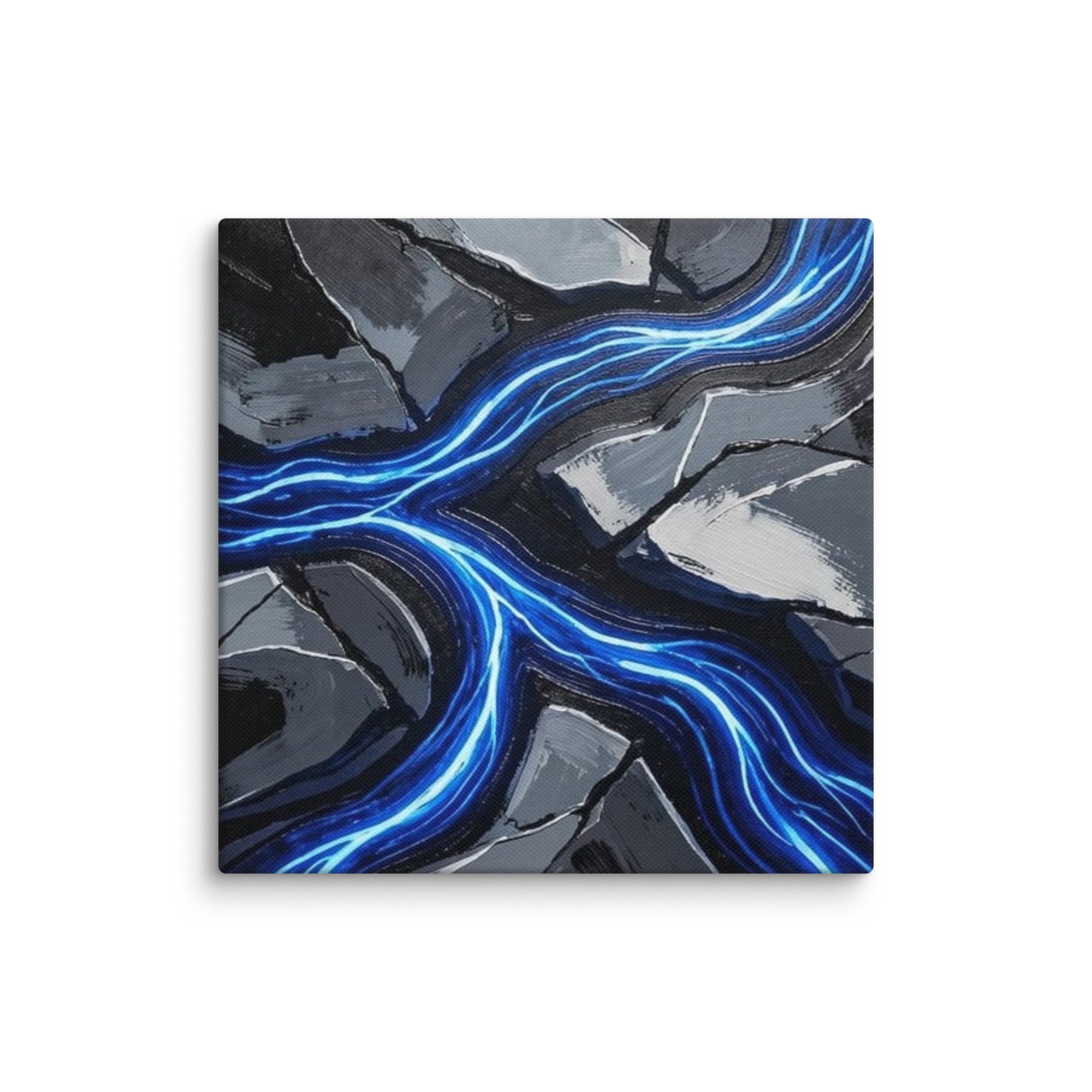 Viscous canvas print with product details shown in 37 x 37 inch statement piece
