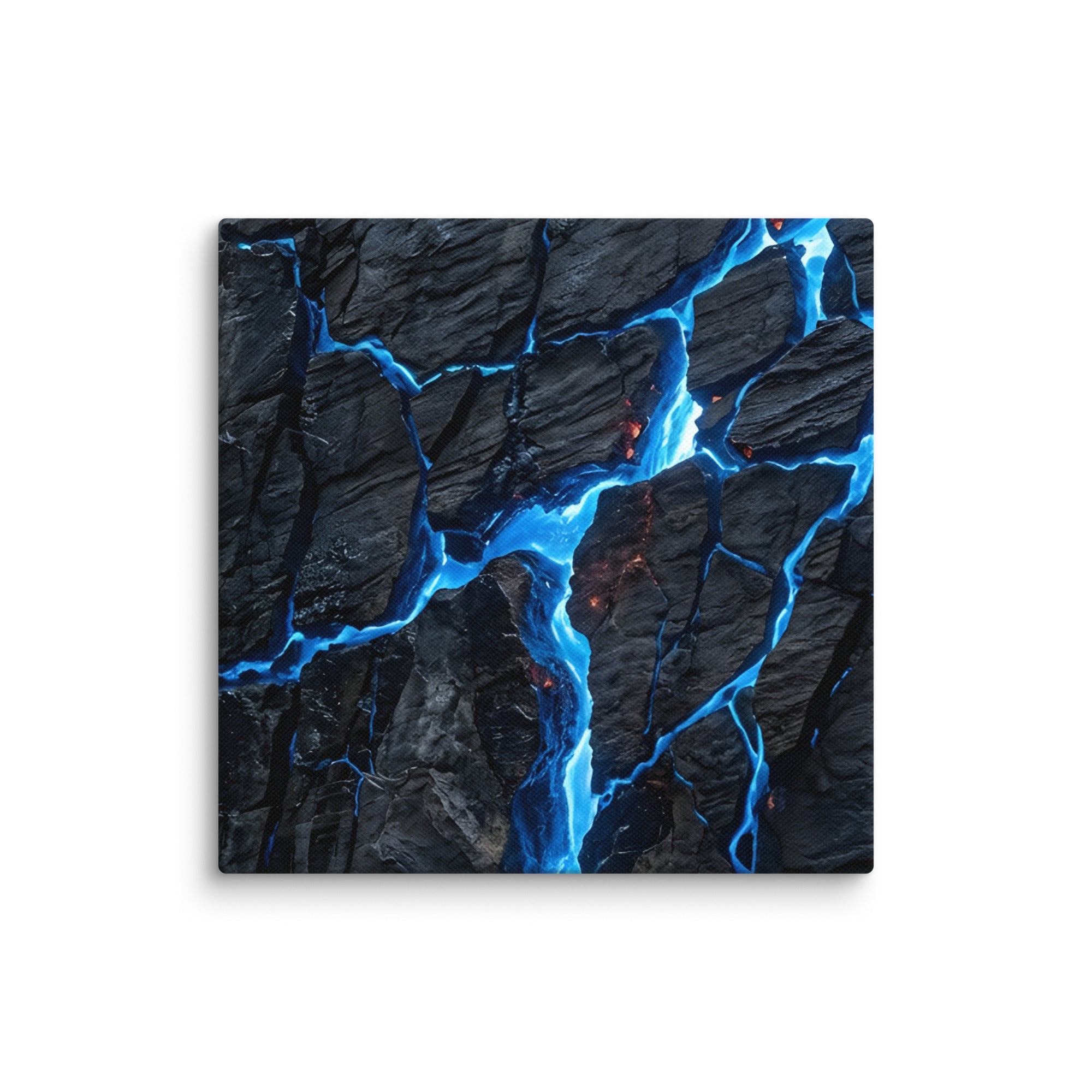 Xenolith canvas print with product details shown in 37 x 37 inch statement piece