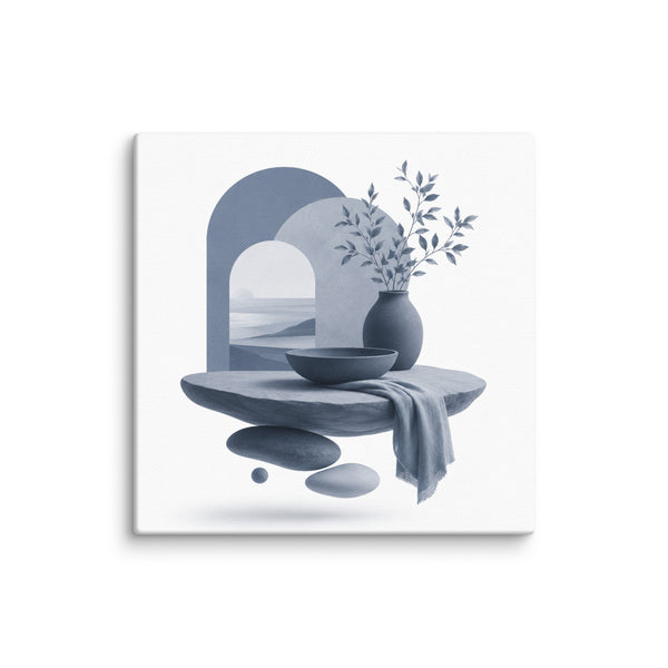Slate XV canvas print shown in wall display view in 6 x 6 inch universal size