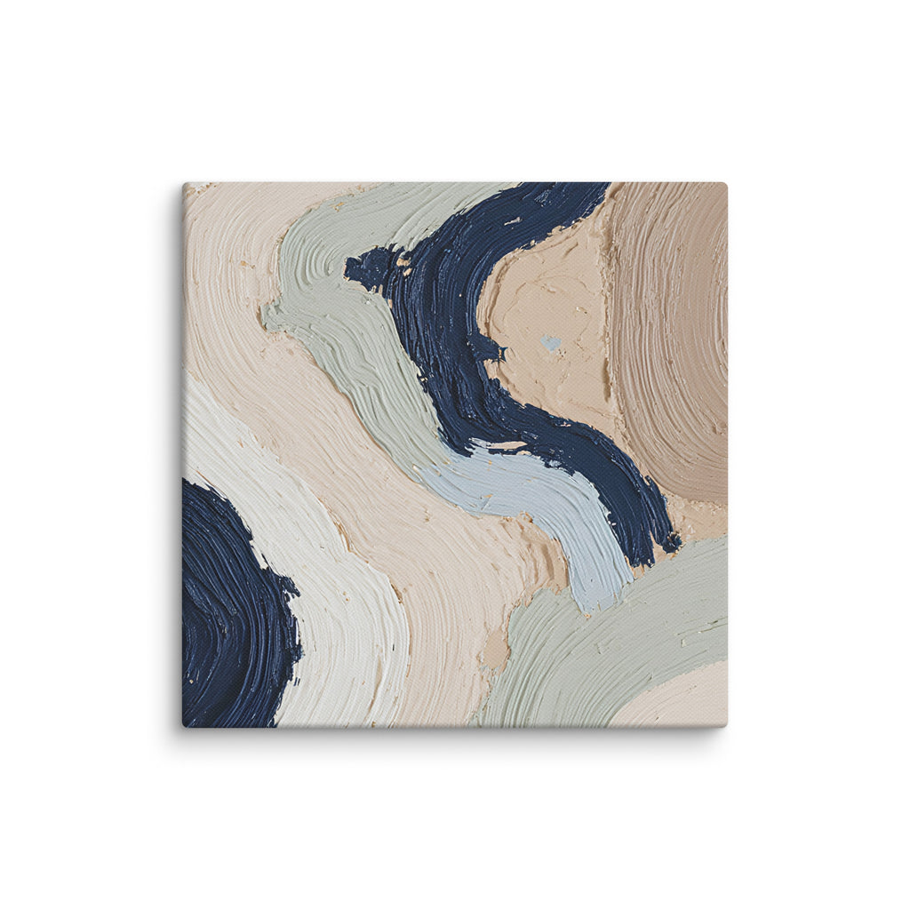 Marl canvas artwork with pale stone and soft clay tones with subtle visual texture, shown on white.