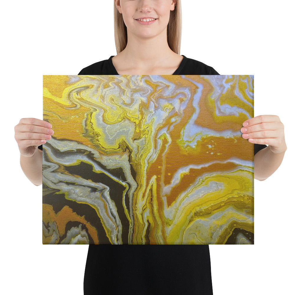 Golden Surge canvas print front-facing product image in 16 x 20 inch universal size