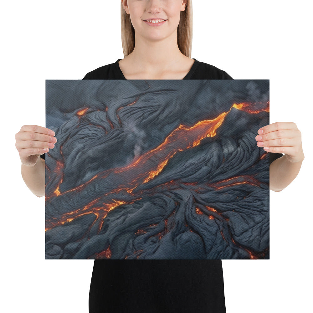 Molten canvas print, product view in 16 x 16 inch universal size