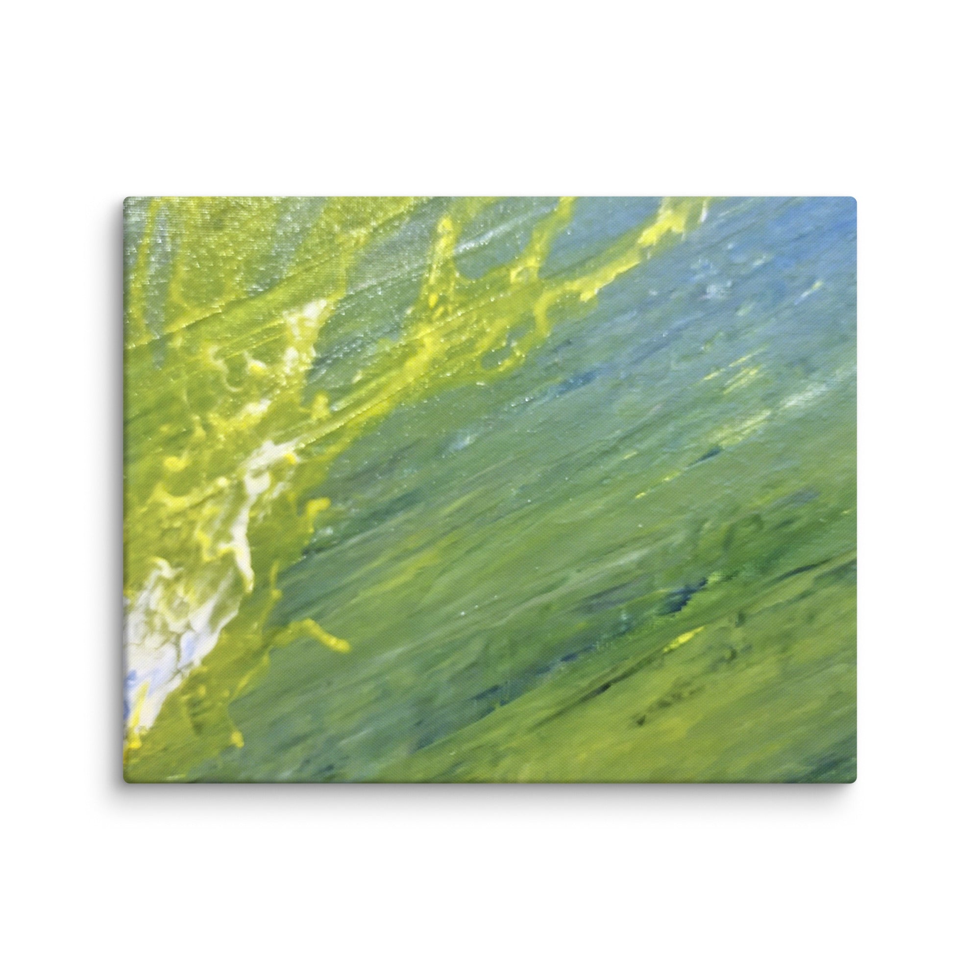 Charged Waters canvas print shown in wall display view in 32 x 48 inch statement piece