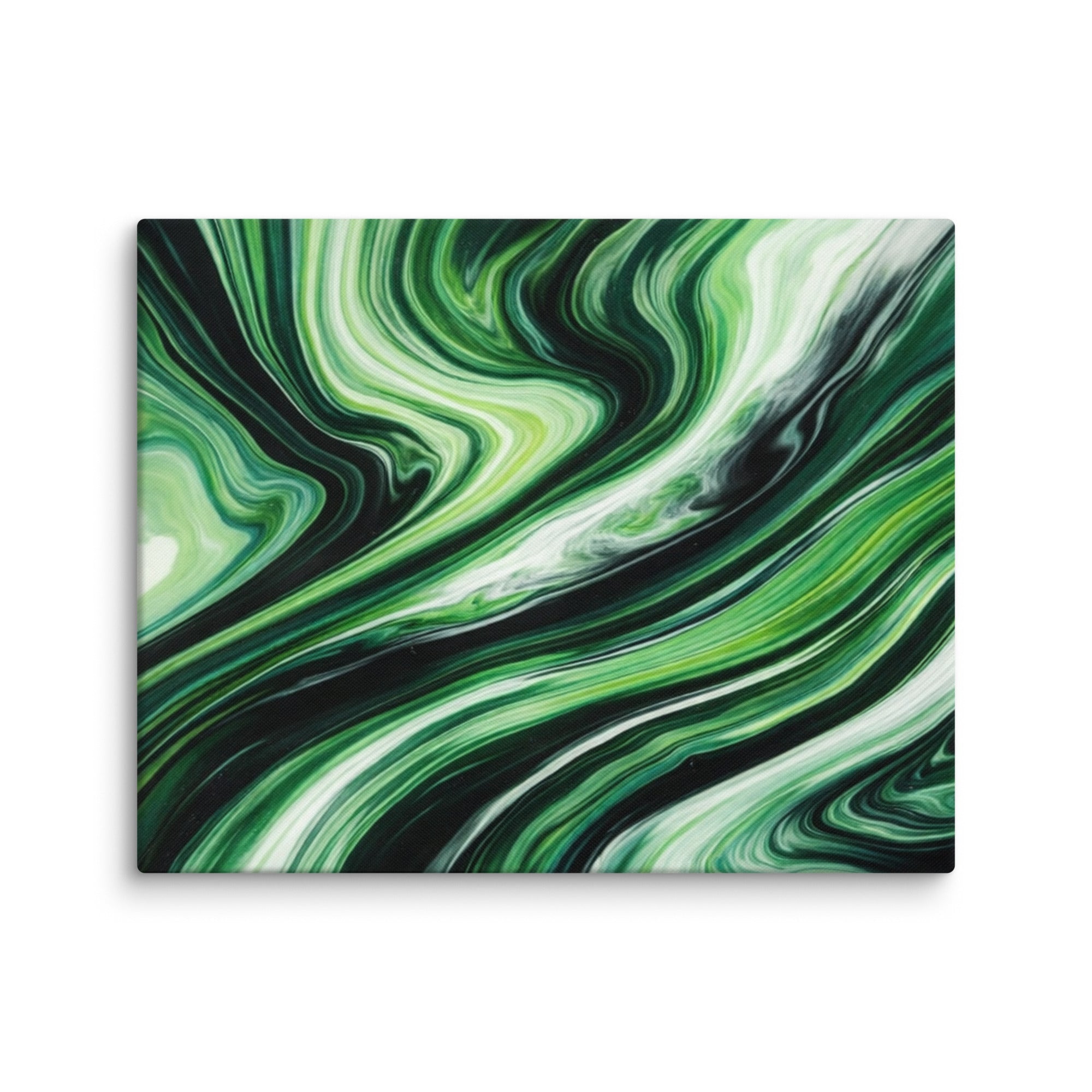 Verdant canvas print with product details shown in 37 x 37 inch statement piece