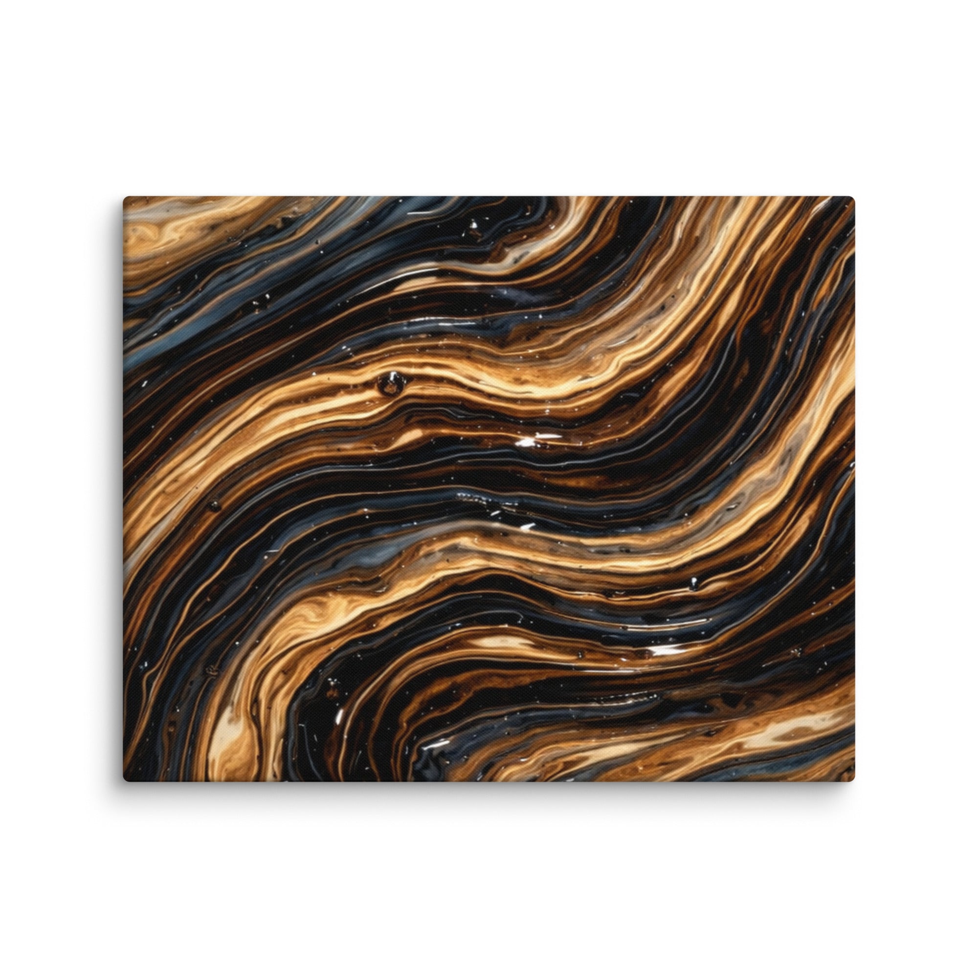 Amber canvas print with product details shown in 37 x 37 inch statement piece