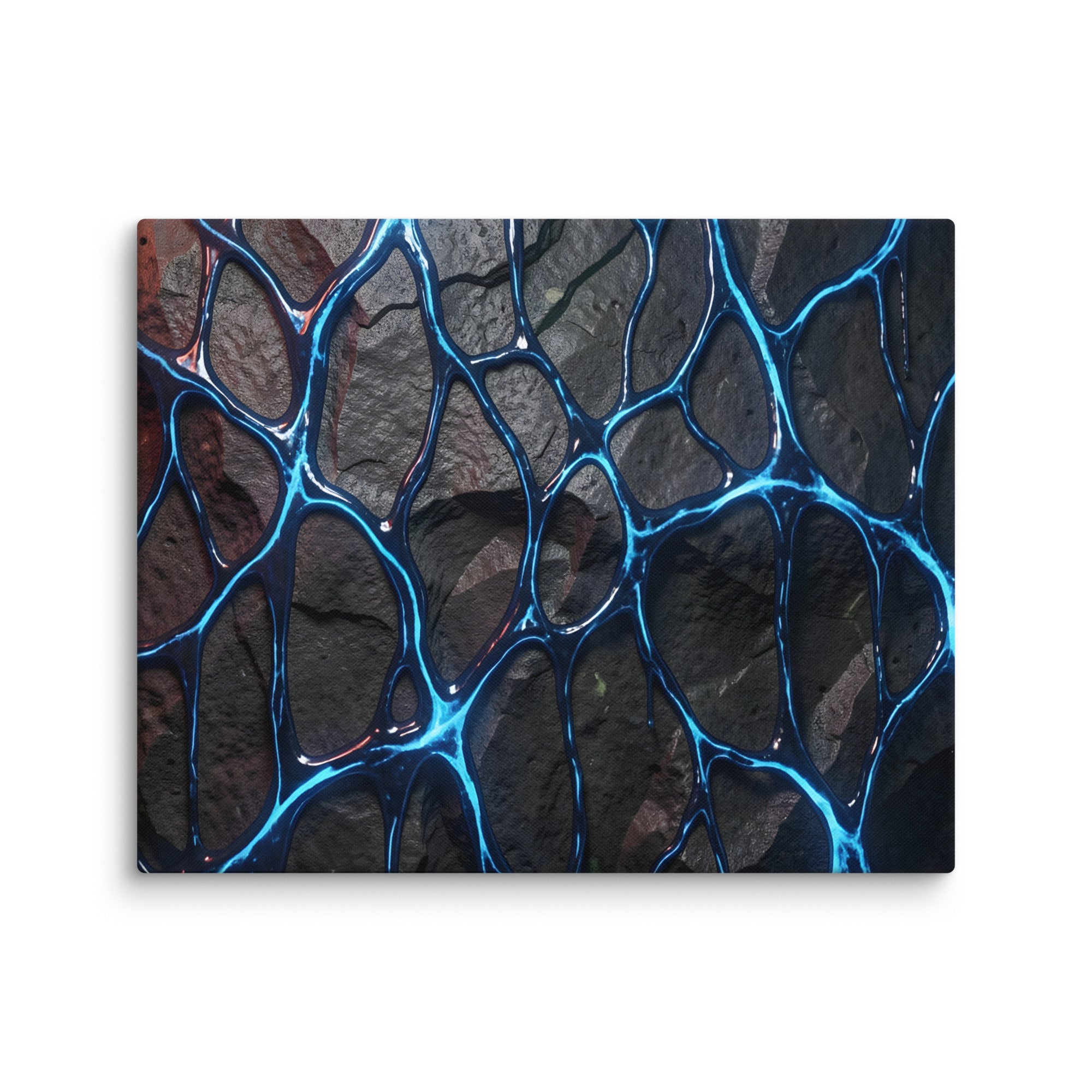 Magmatic canvas print with product details shown in 37 x 37 inch statement piece