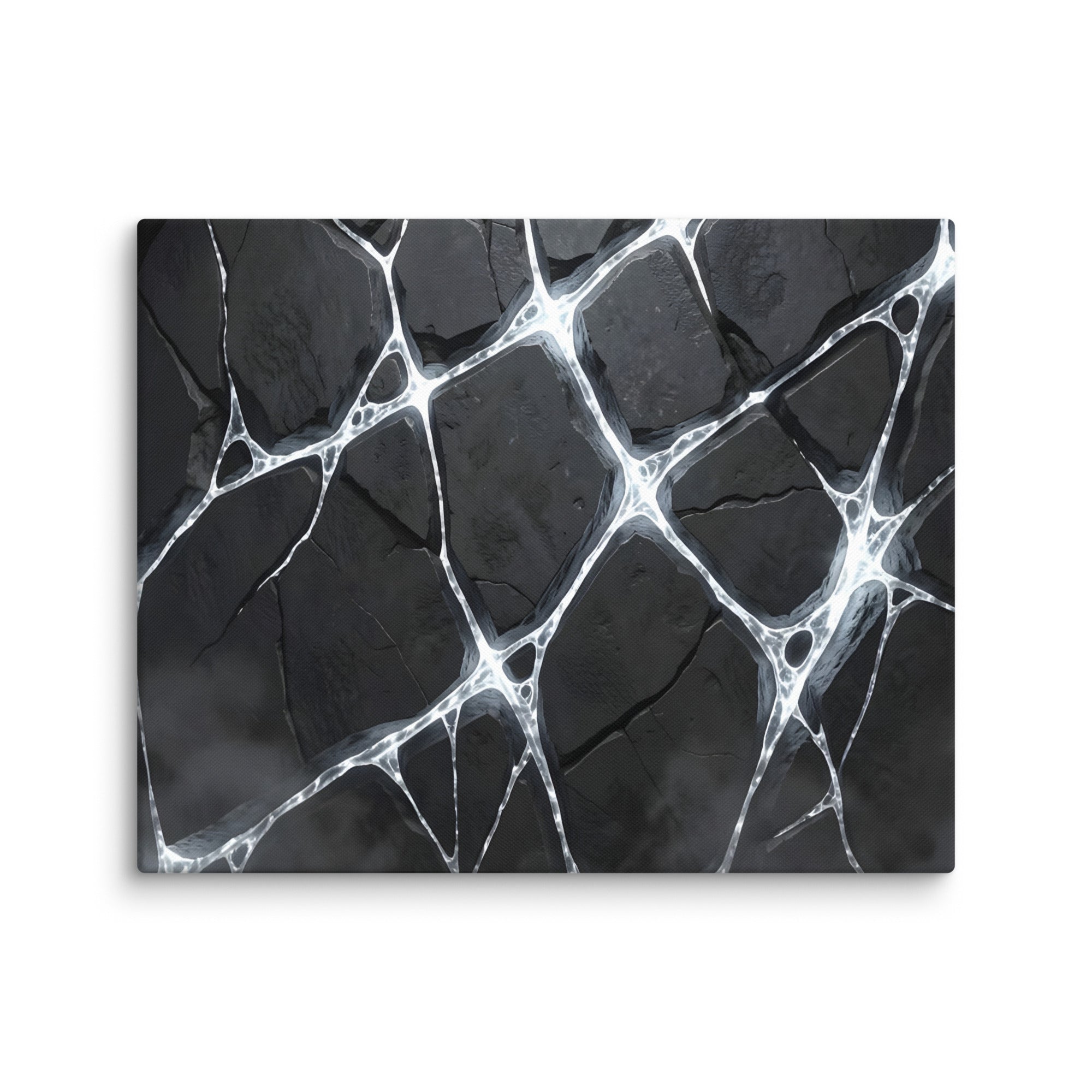 Pumice canvas print with product details shown in 37 x 37 inch statement piece