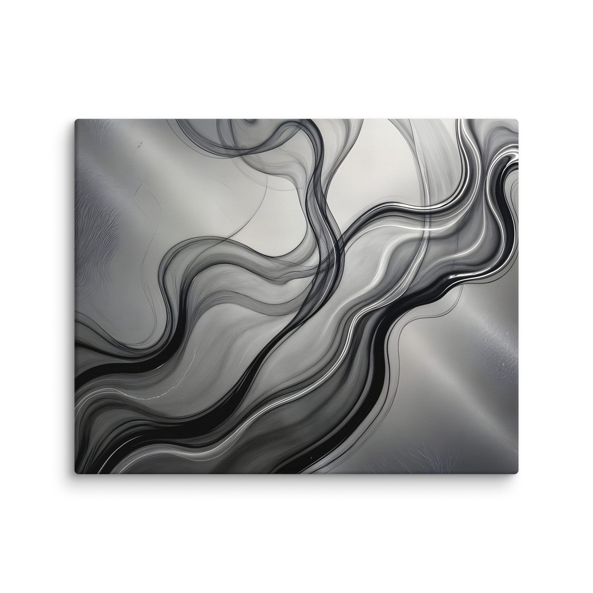 Smoke canvas print product mockup in 40 x 55 inch statement piece