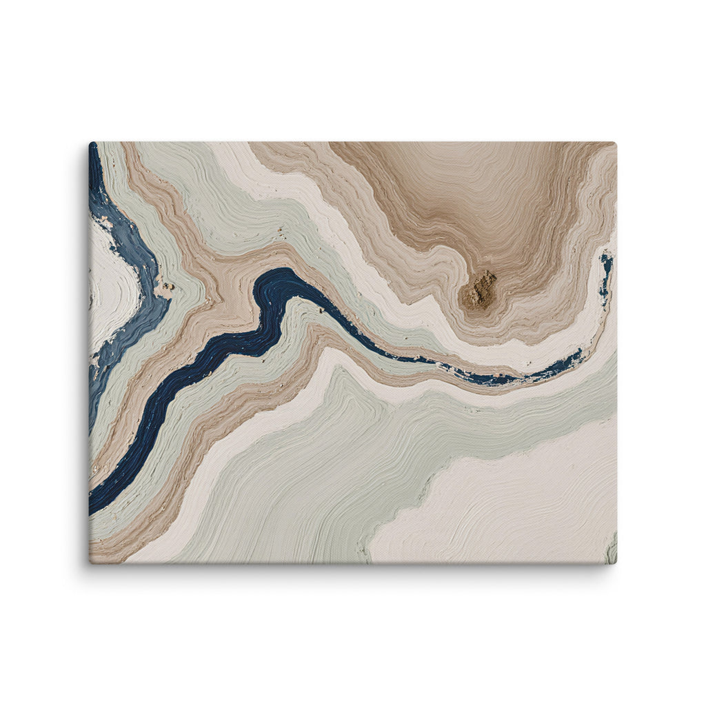 Terrace canvas artwork with stepped stone-like shelves and warm mineral gradients, shown on white.