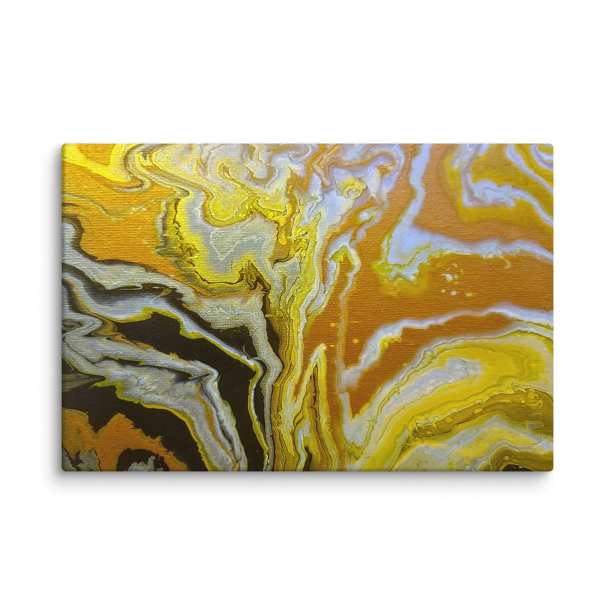 Golden Surge canvas print, wall display view in 20 x 24 inch large size