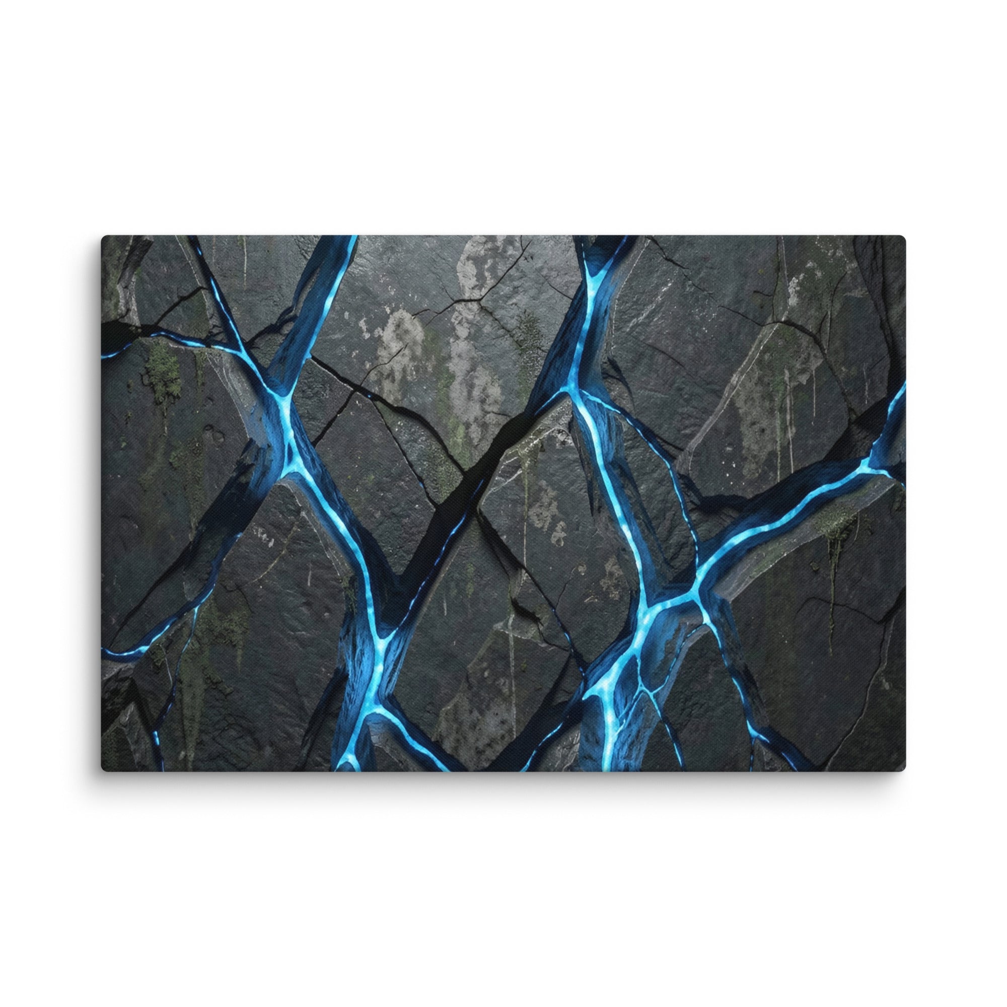 Igneous canvas print with product details shown in 14 x 14 inch universal size