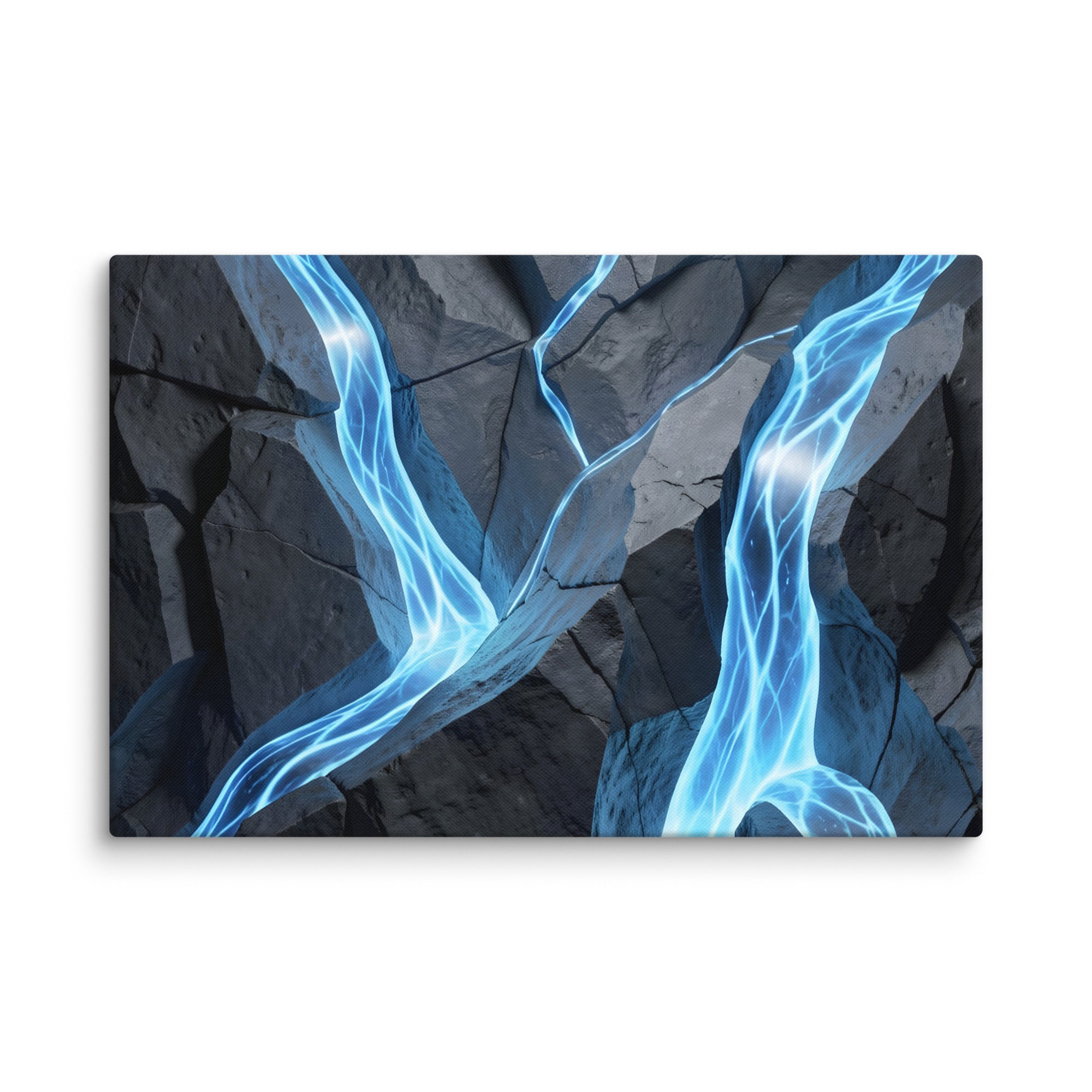 Tephra canvas print, wall display view in 16 x 16 inch universal size