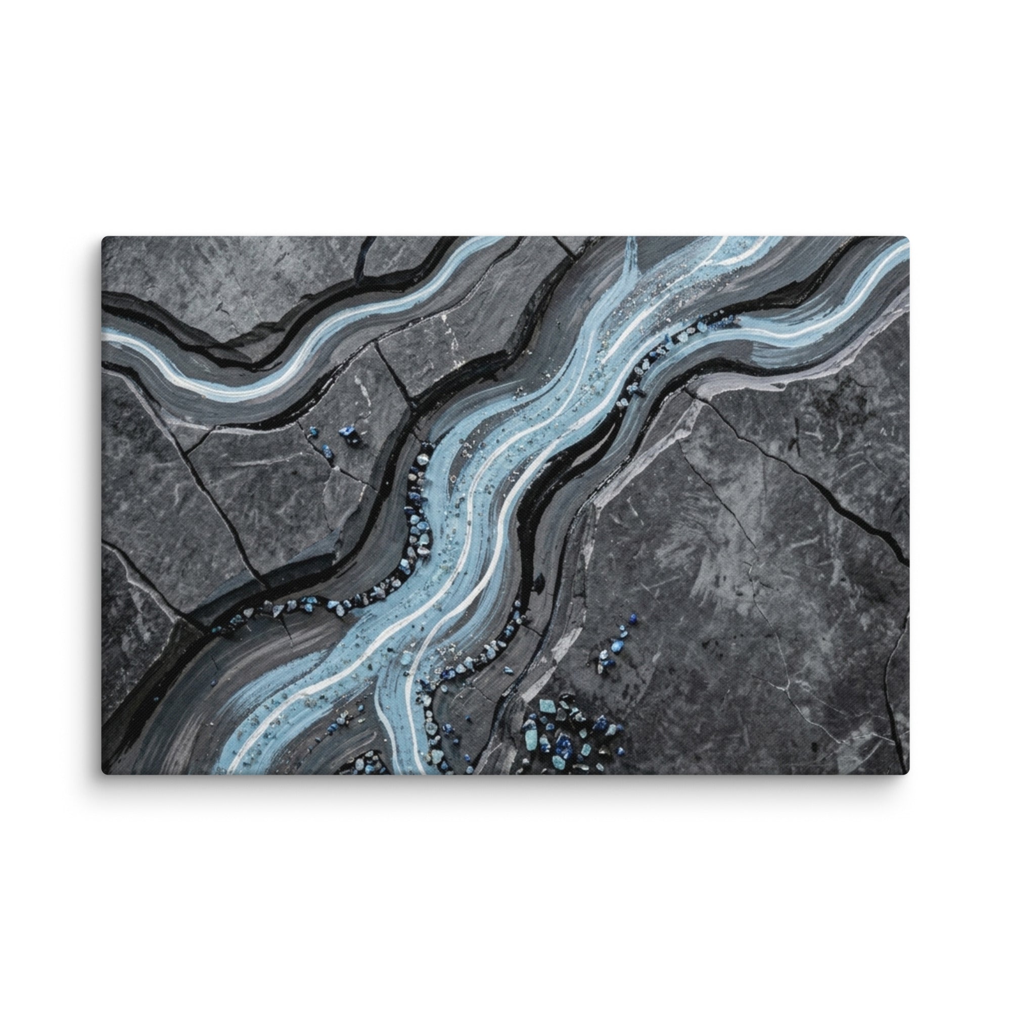 Viscosity canvas print, wall display view in 16 x 16 inch universal size