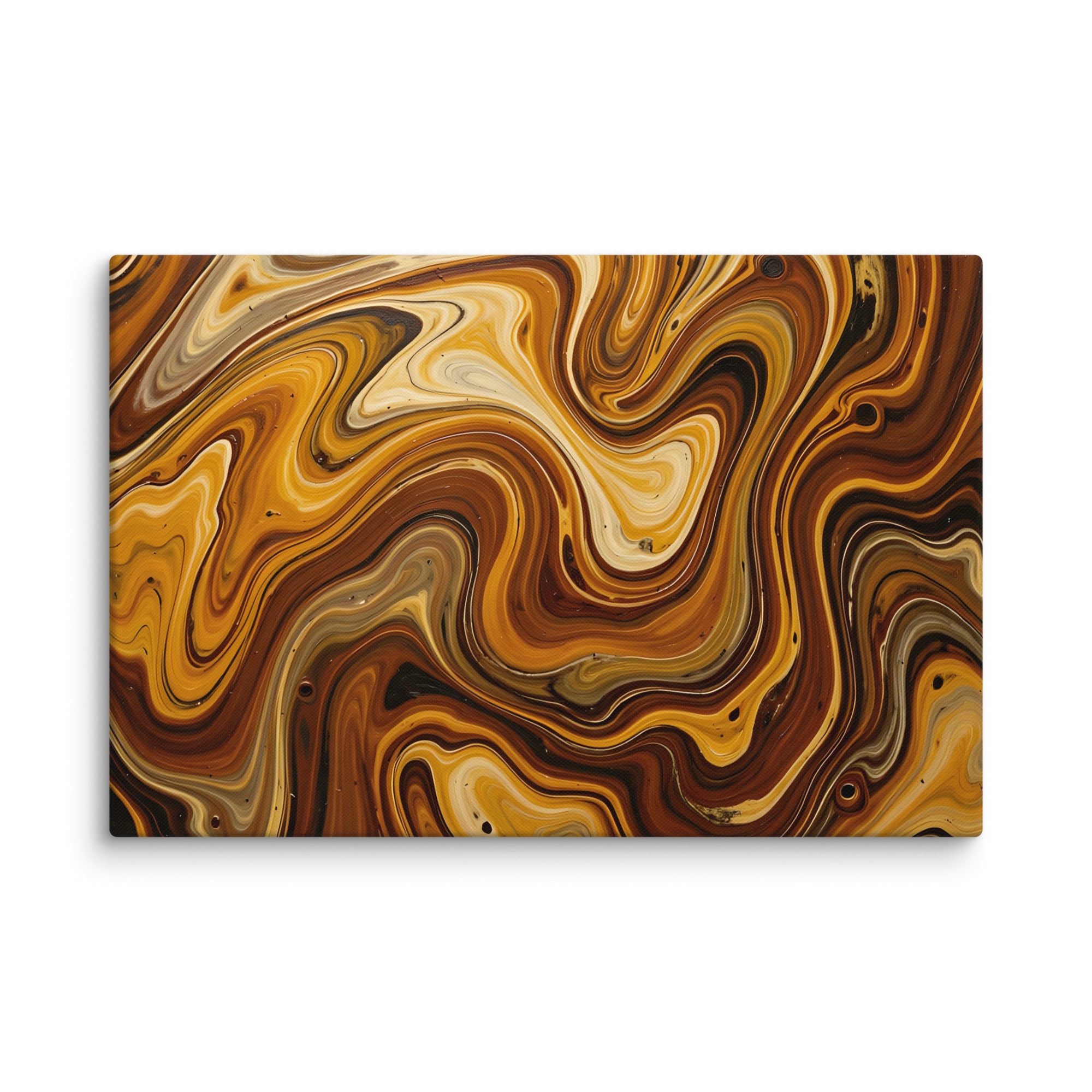 Molten Earth canvas print, wall display view in 12 x 12 inch universal size