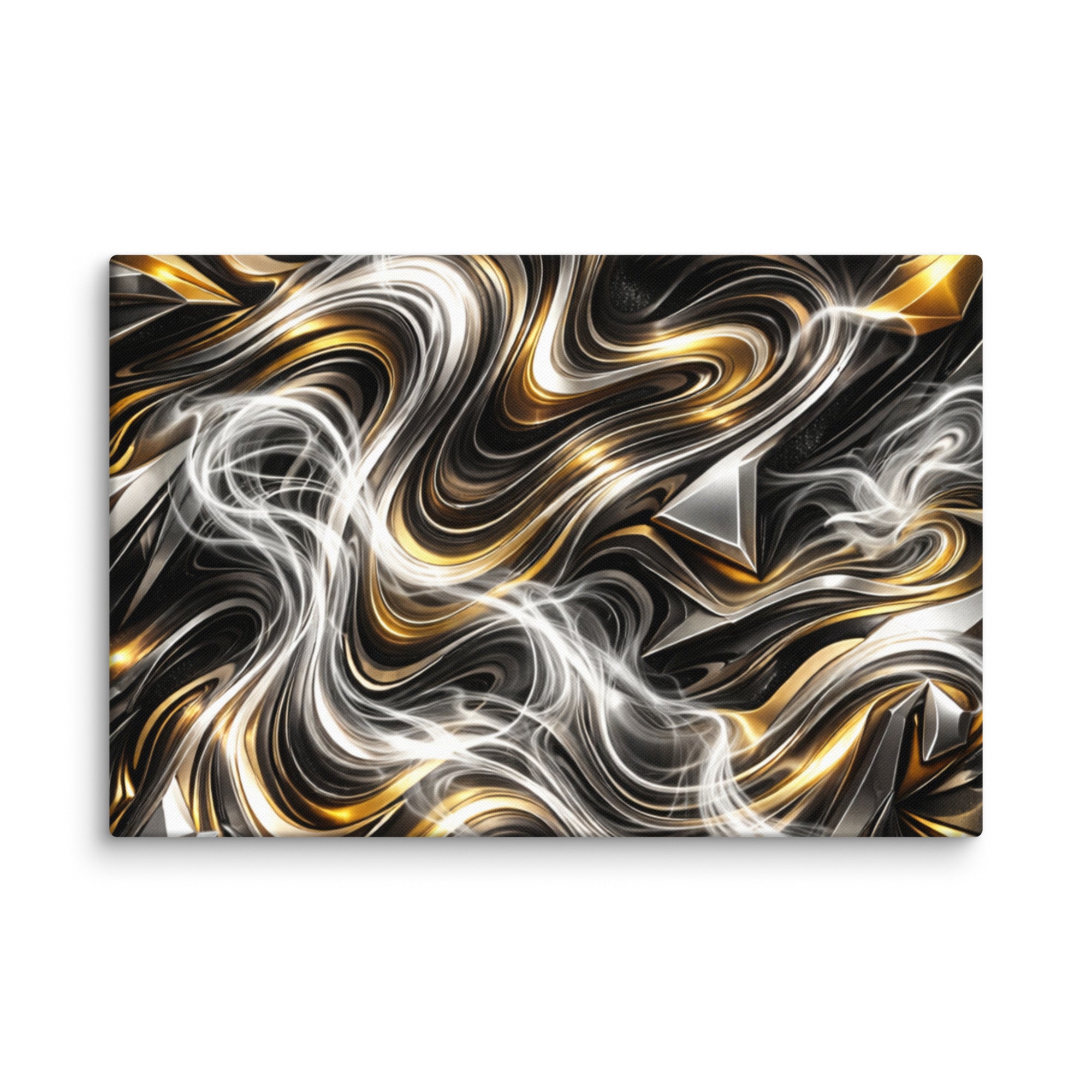Ouro canvas print shown in wall display view in 6 x 6 inch universal size