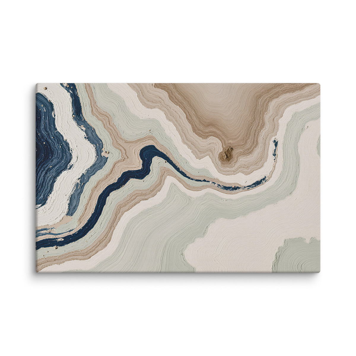 Terrace canvas artwork with stepped stone-like shelves and warm mineral gradients, shown on white.