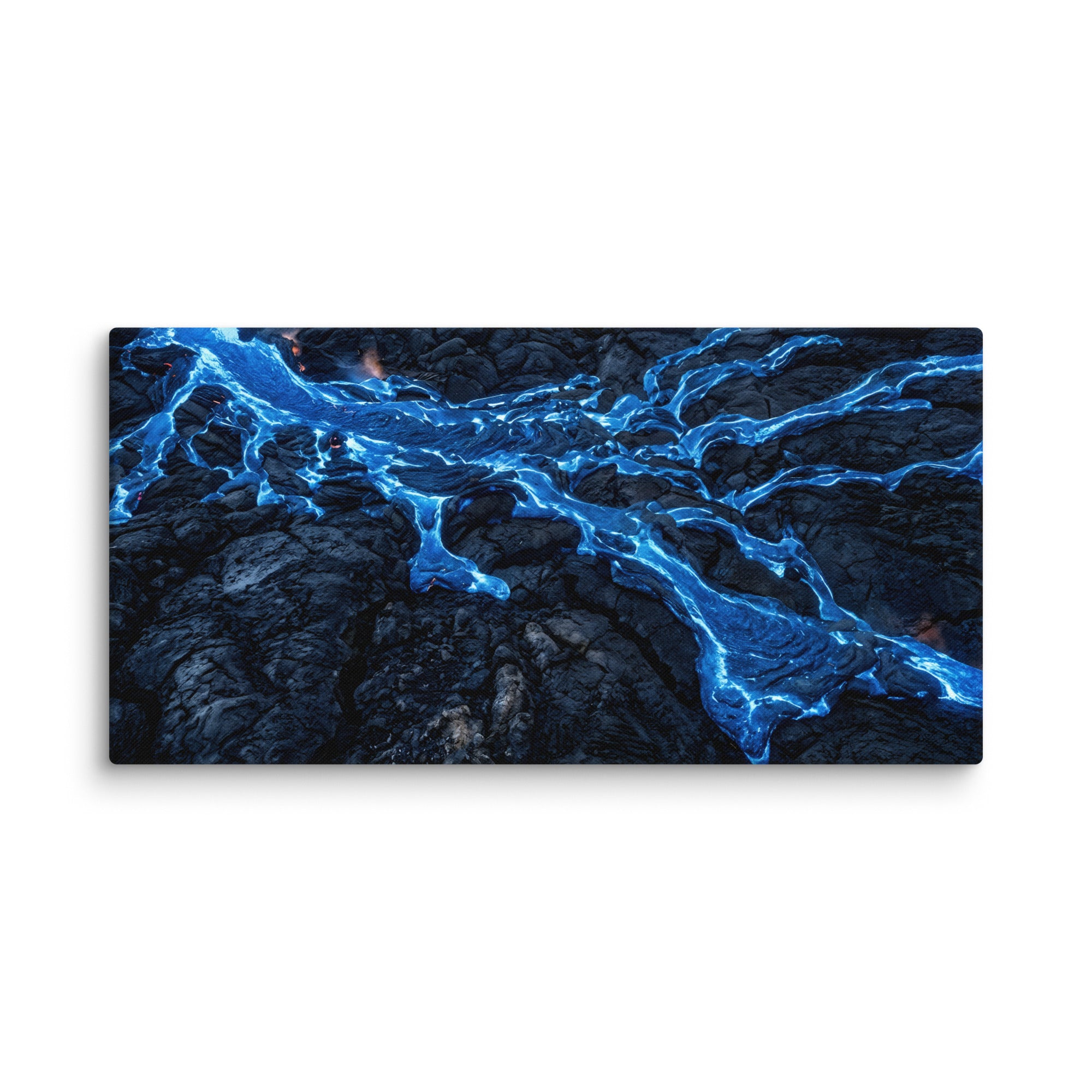 Scoria canvas print shown in wall display view in 16 x 24 inch universal size