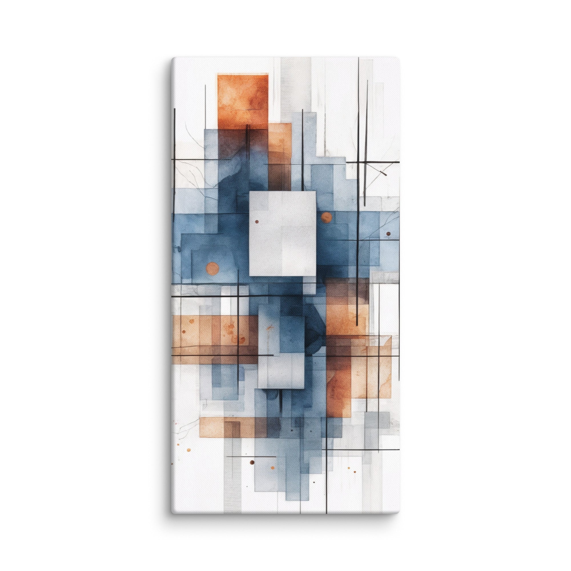 Early canvas print product mockup in 16 x 48 inch statement piece