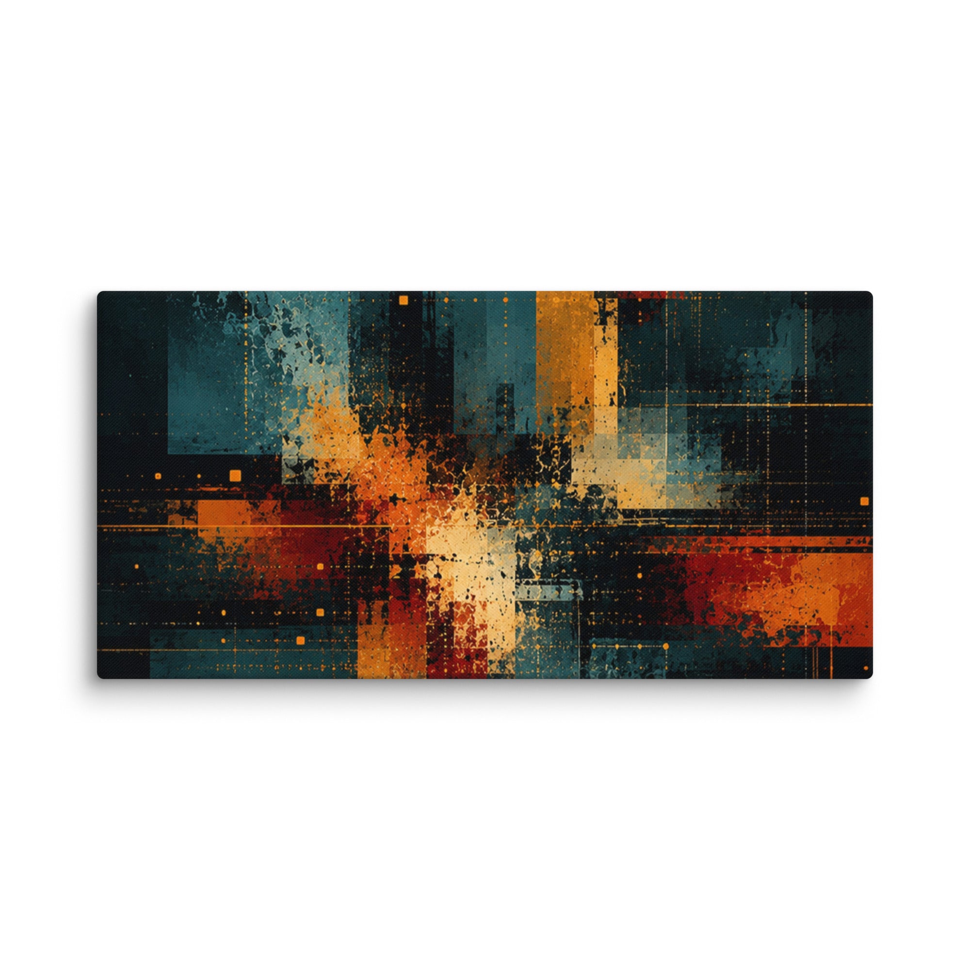 Axion canvas print, wall display view in 12 x 12 inch universal size