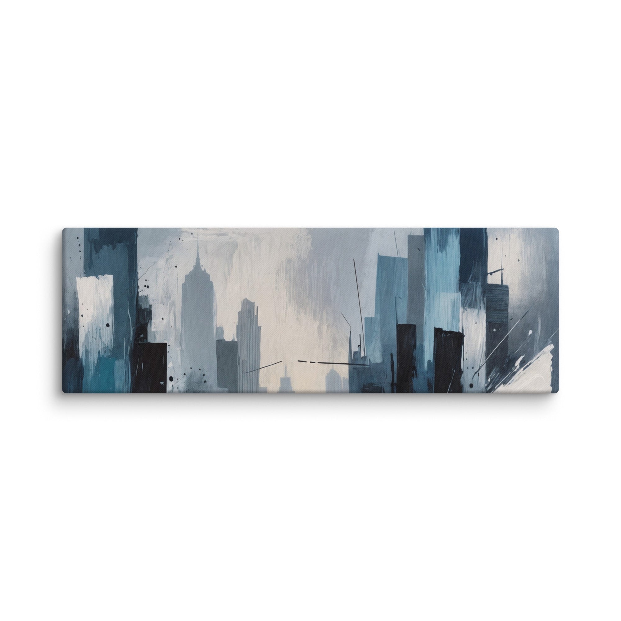 Zephyr canvas skyline shown in wall display view in 18 x 18 inch universal size