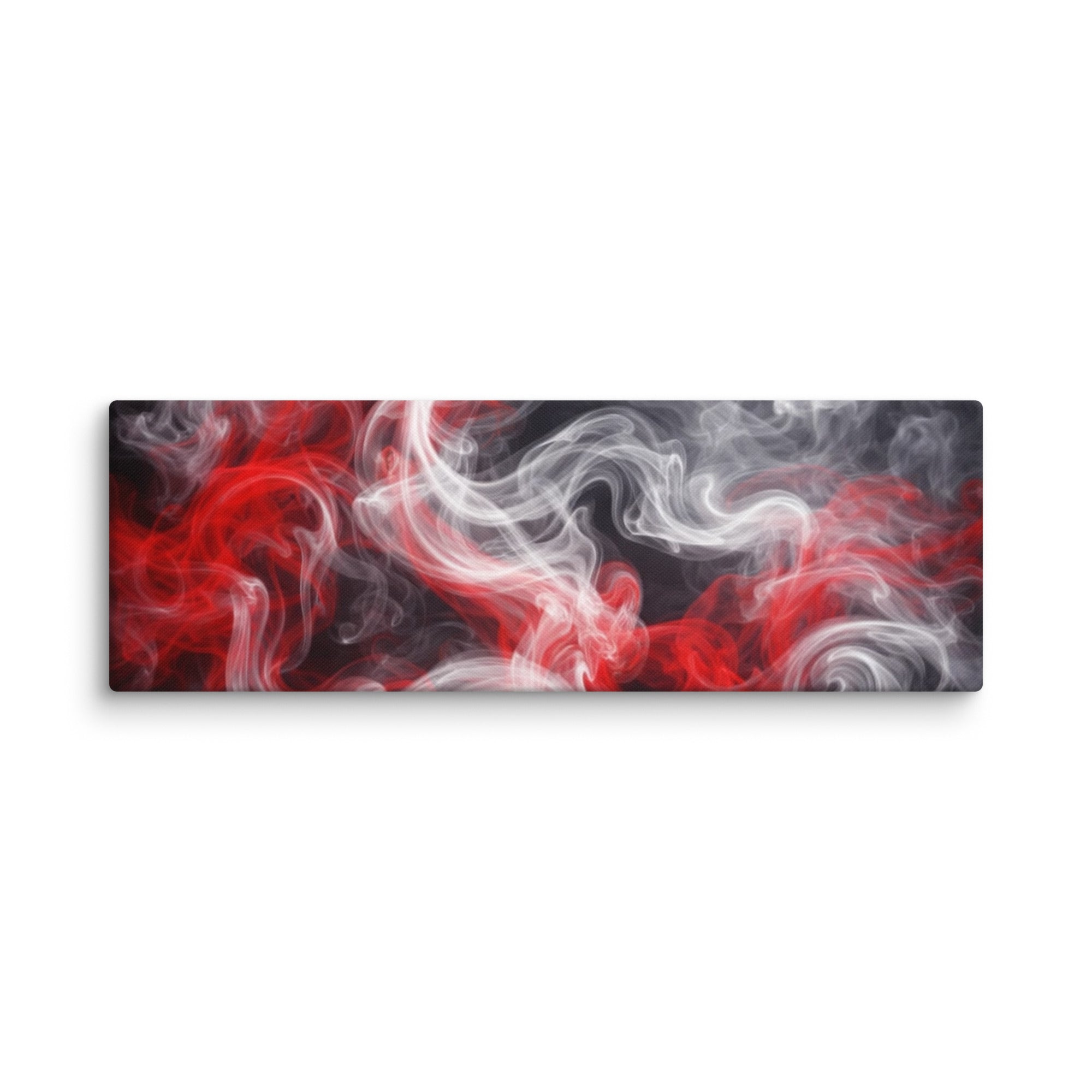 Charged canvas print shown in wall display view in 16 x 48 inch statement piece