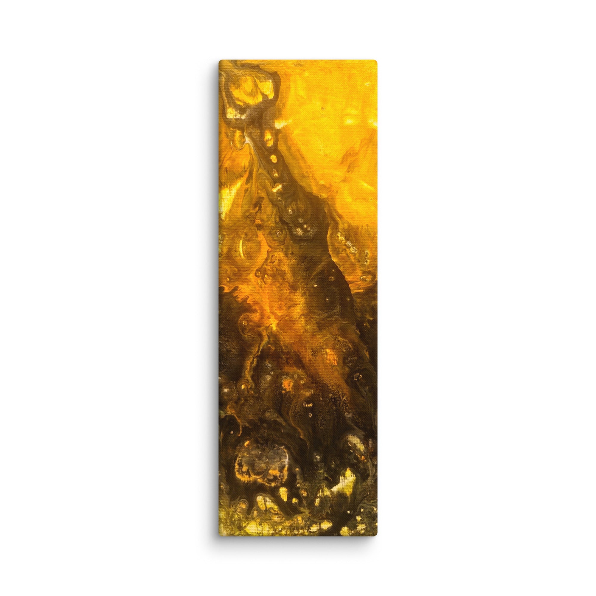 Flame canvas print, wall display view in 16 x 16 inch universal size