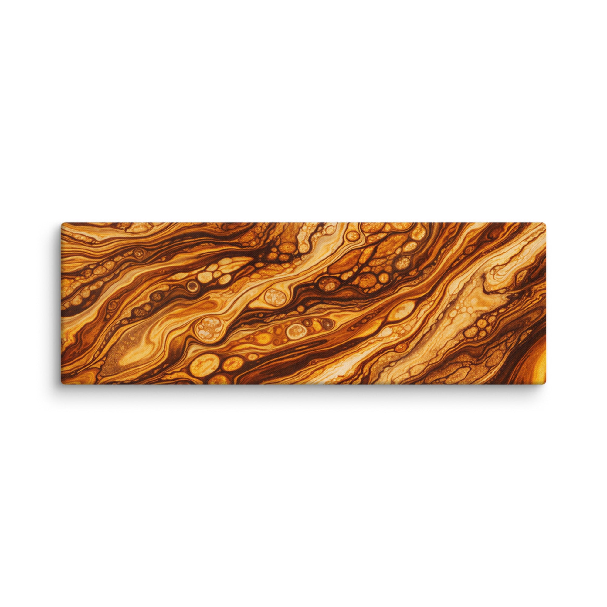 Molten Cells canvas print, wall display view in 16 x 16 inch universal size