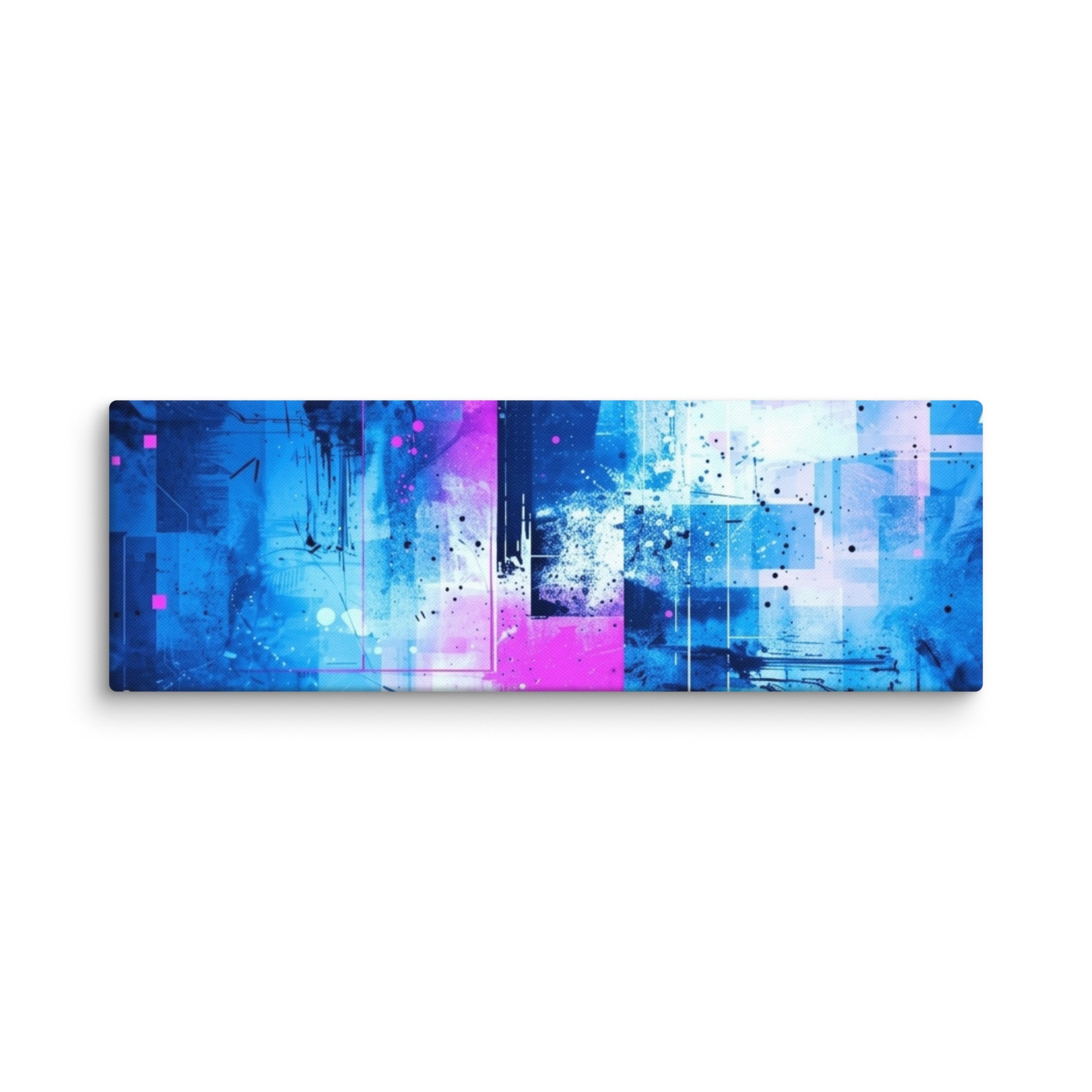 Canvas 'Neon wall art shown in wall display view in 12 x 18 inch universal size