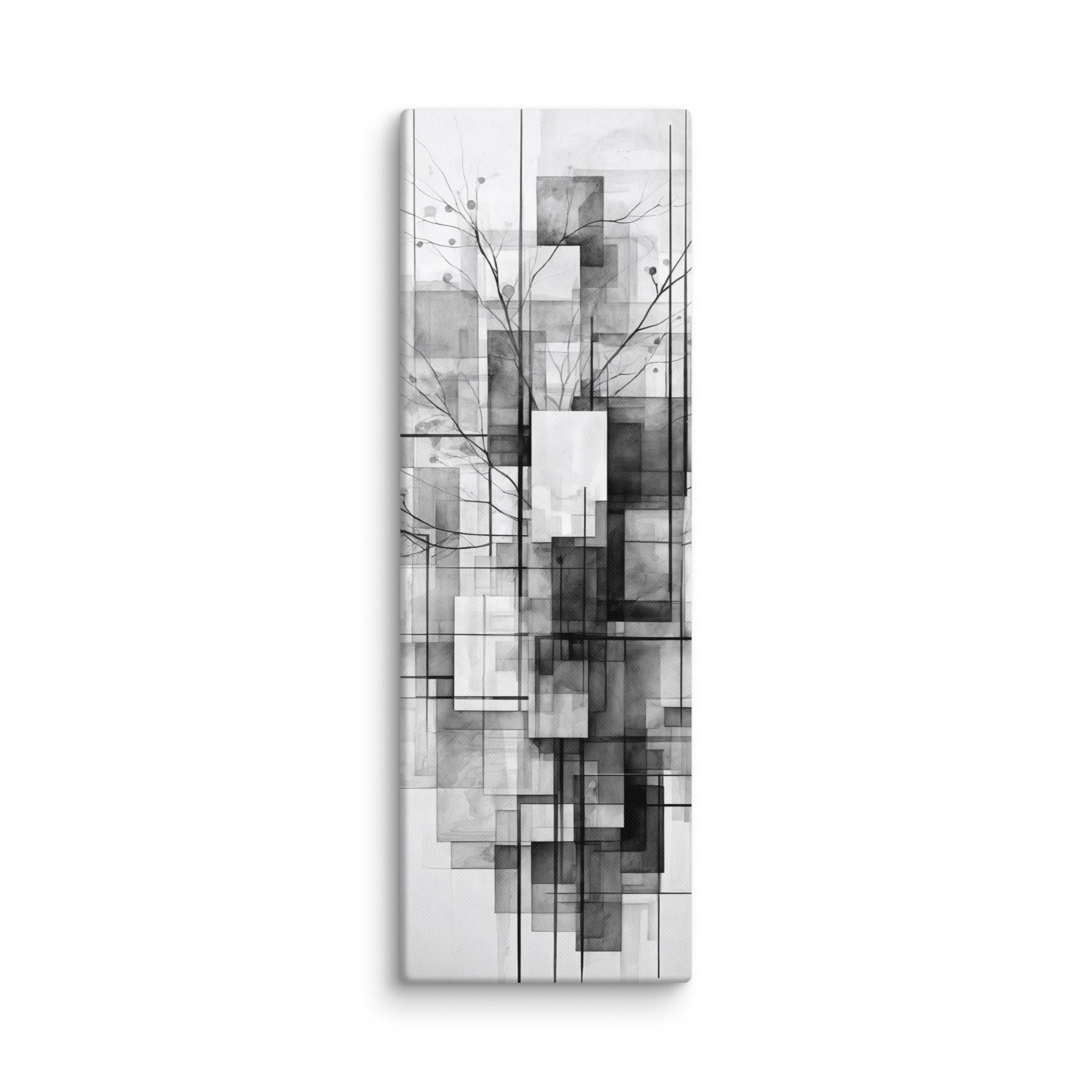 False canvas print product mockup in 16 x 48 inch statement piece