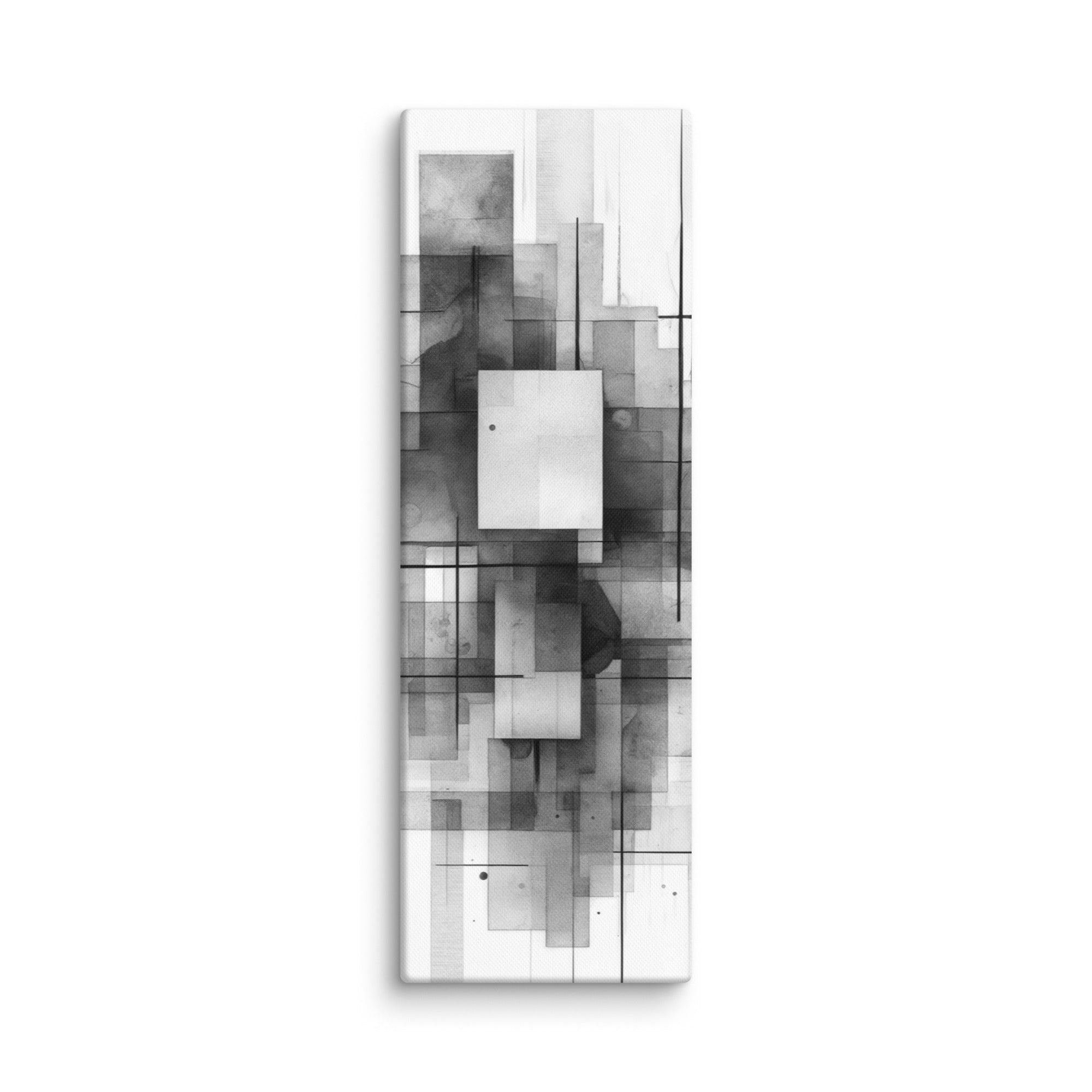 Late canvas print product mockup in 16 x 48 inch statement piece