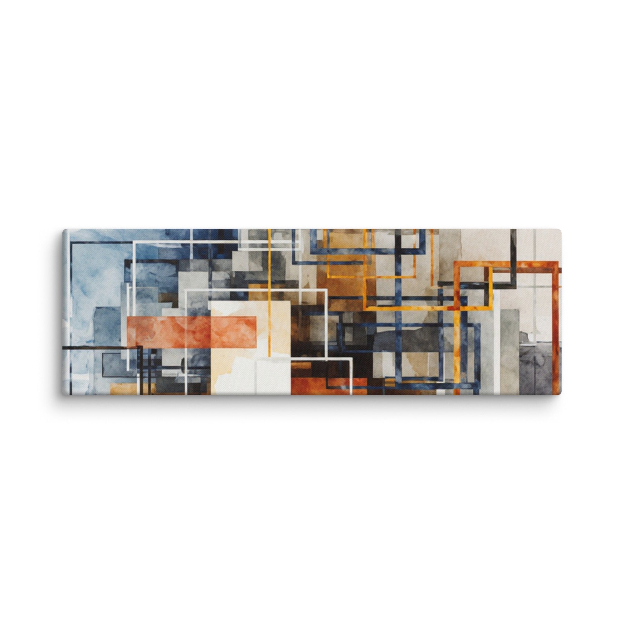 Stratum canvas print, wall display view in 16 x 48 inch statement piece