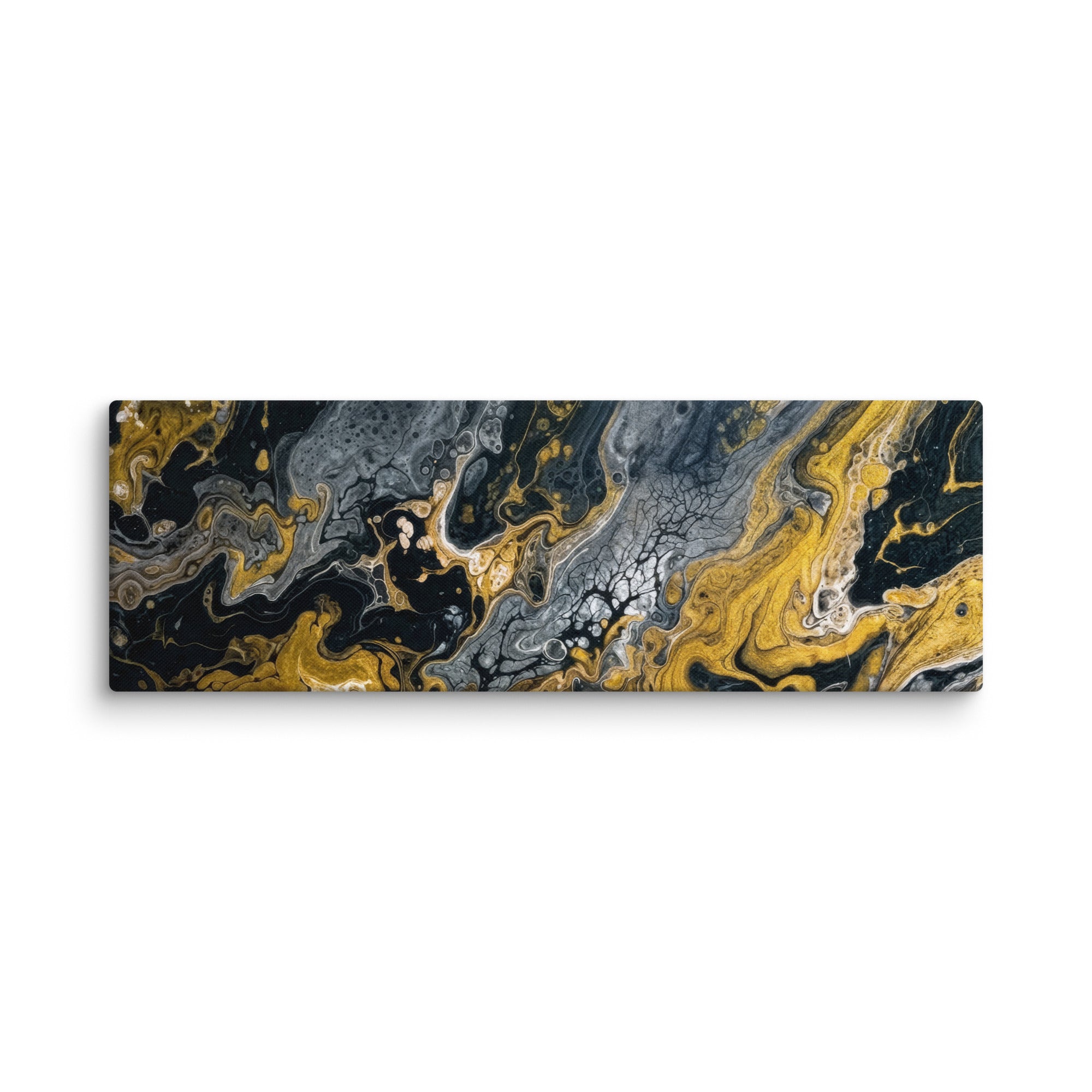 Aurum canvas uw shown in wall display view in 12 x 36 inch large size