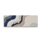 Loess canvas artwork with warm ochre, taupe and sandstone-like textures, shown on white.
