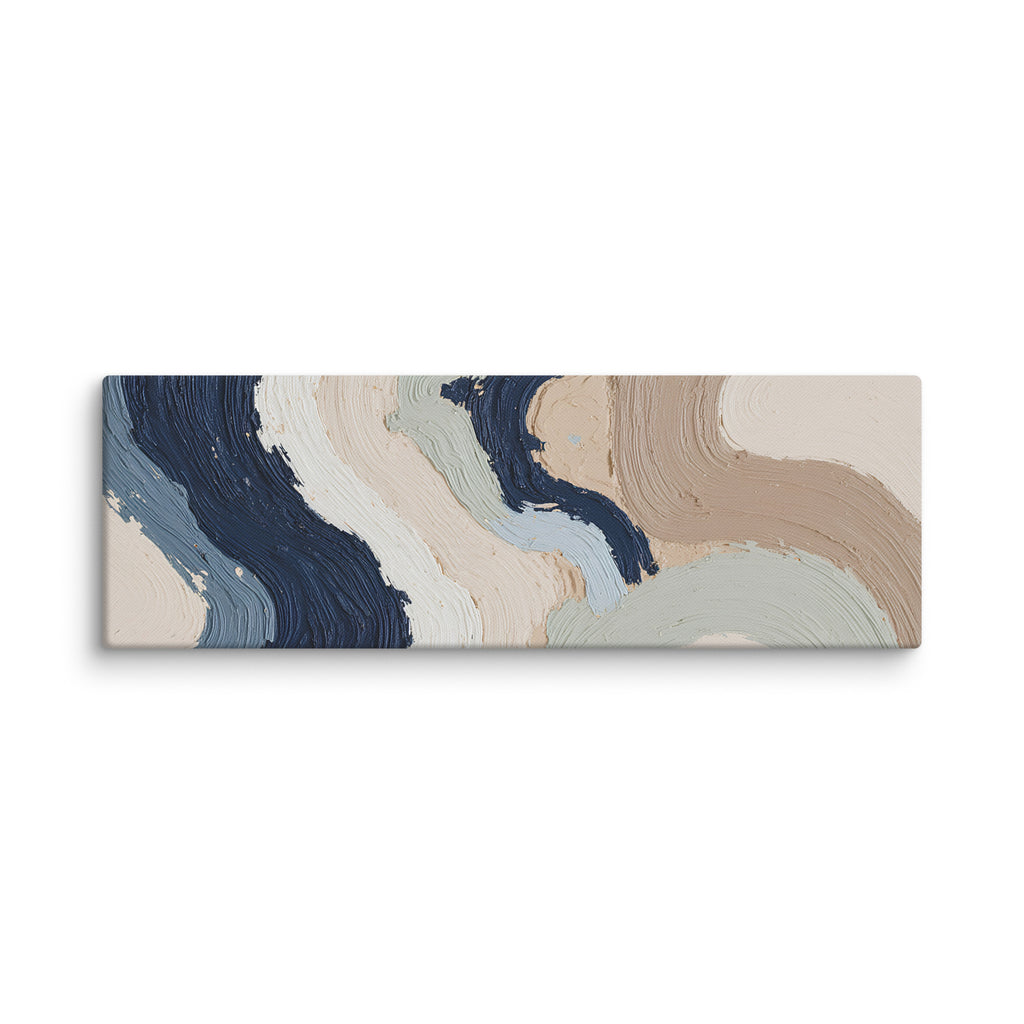 Marl canvas artwork with pale stone and soft clay tones with subtle visual texture, shown on white.