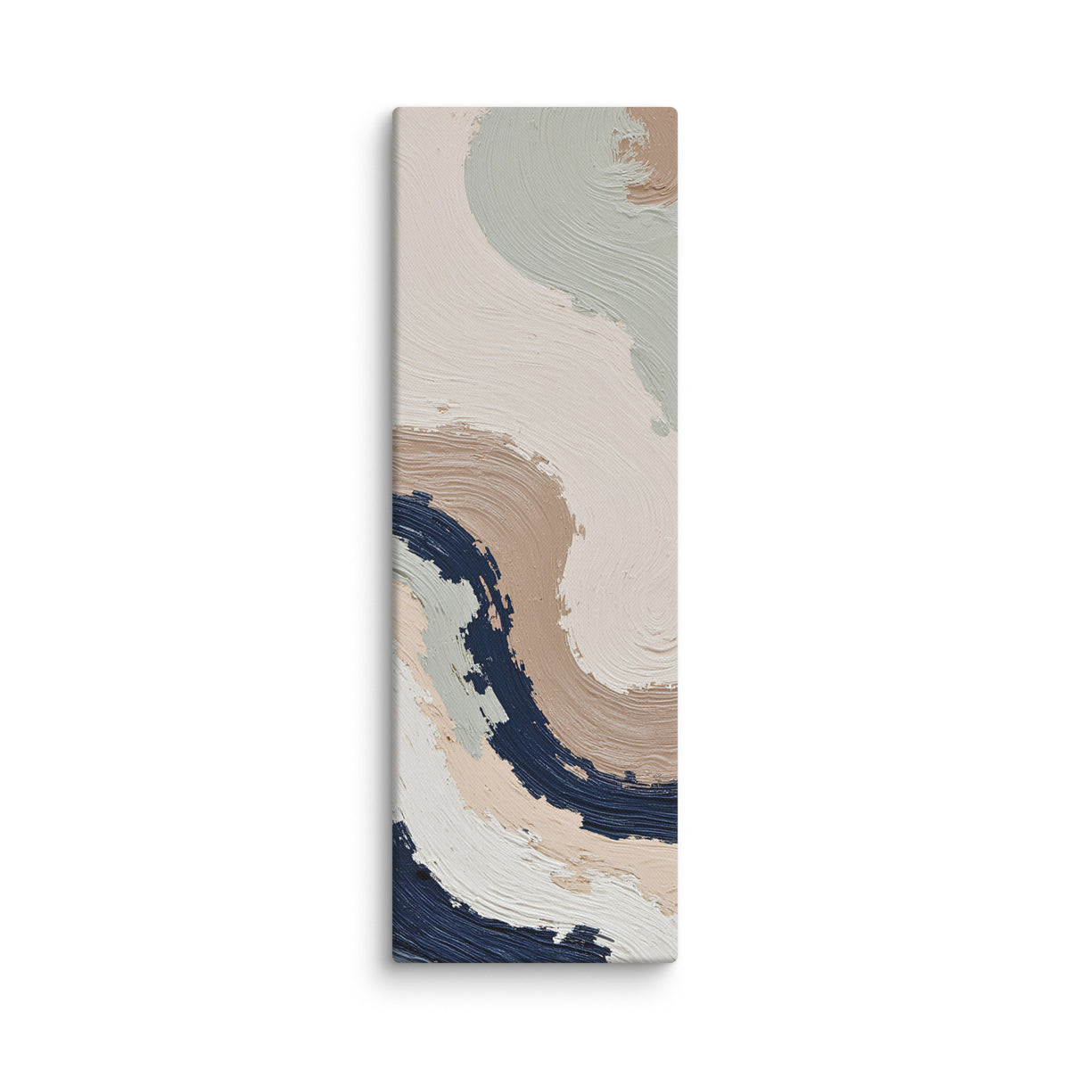 Loess shard canvas artwork with warm ochre, taupe and sandstone-like textures, shown on white.