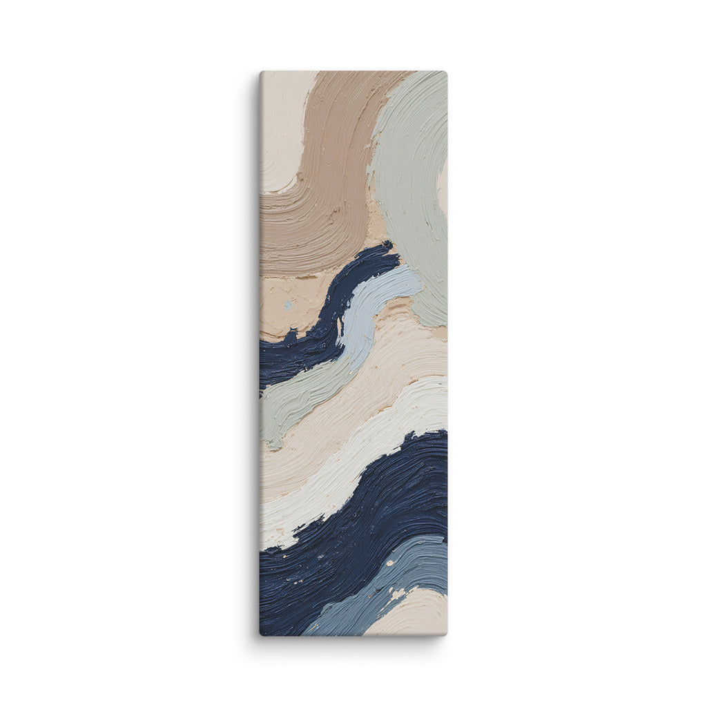 Marl shard canvas artwork with pale stone and soft clay tones with subtle visual texture, shown on white.