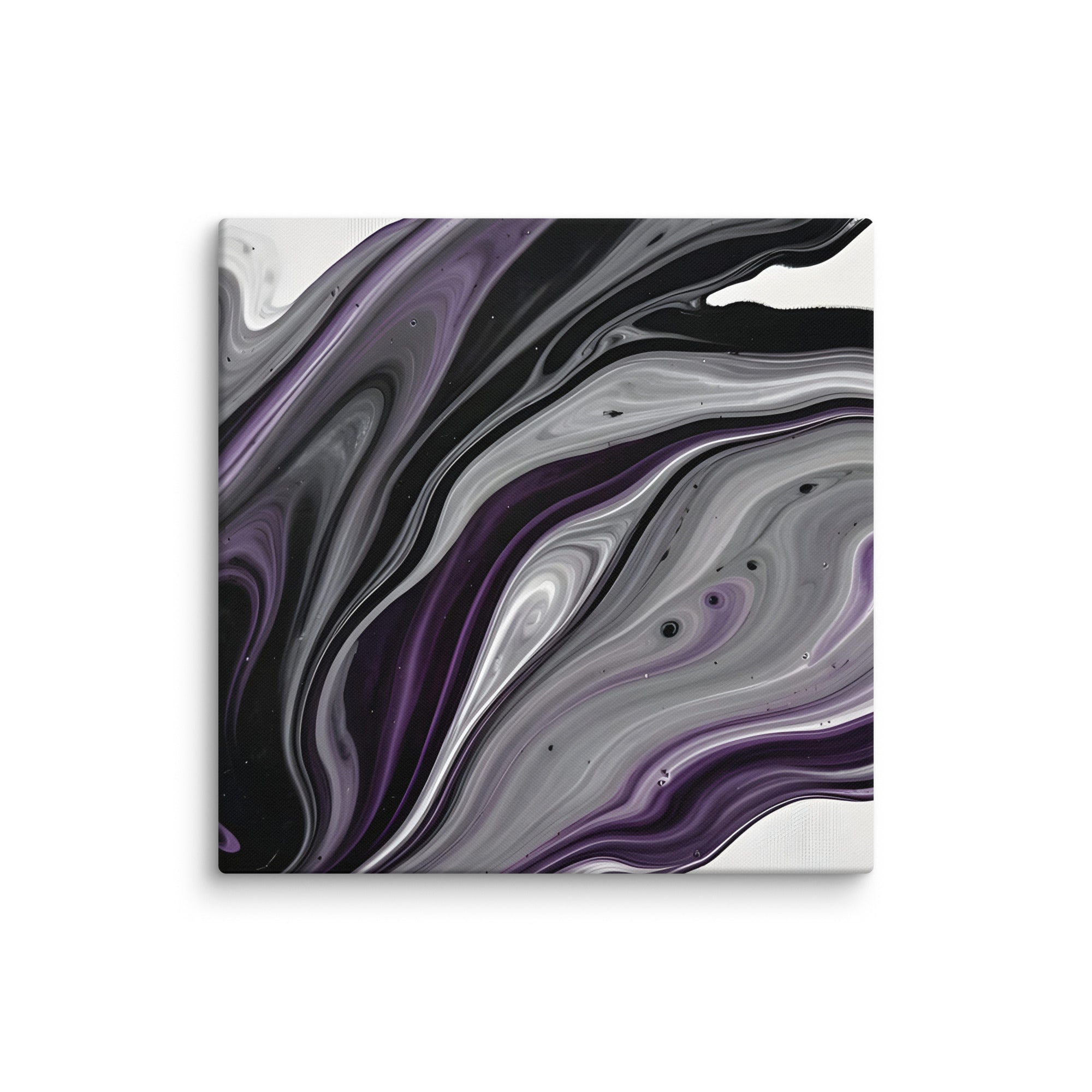 Amethyst Flow canvas print shown in wall display view in 12 x 18 inch universal size