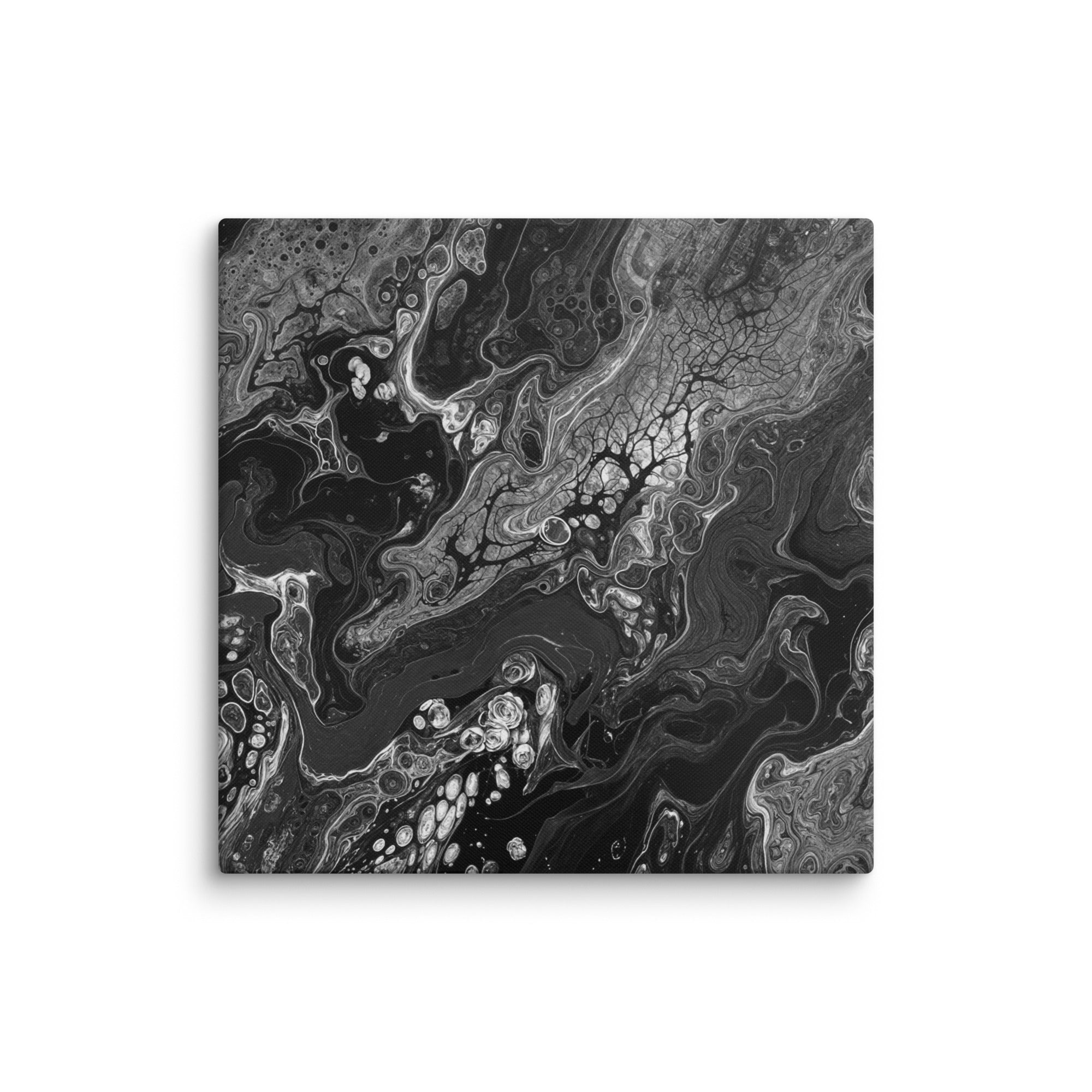 Dark Matter canvas print shown in wall display view in 12 x 18 inch universal size