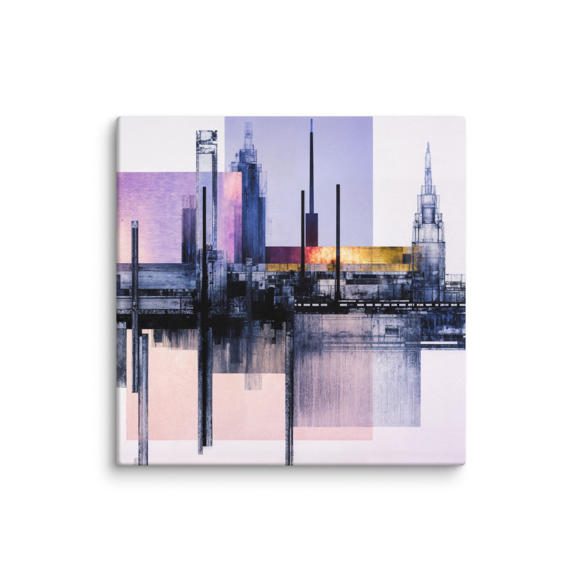 Escapes canvas print shown in wall display view in 6 x 6 inch universal size