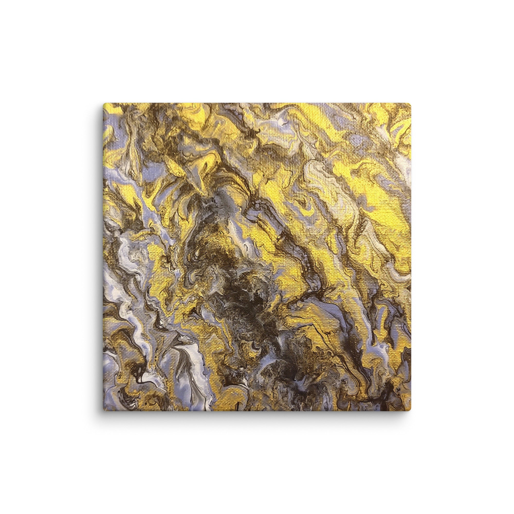 Gold Wave canvas print shown in wall display view in 12 x 18 inch universal size