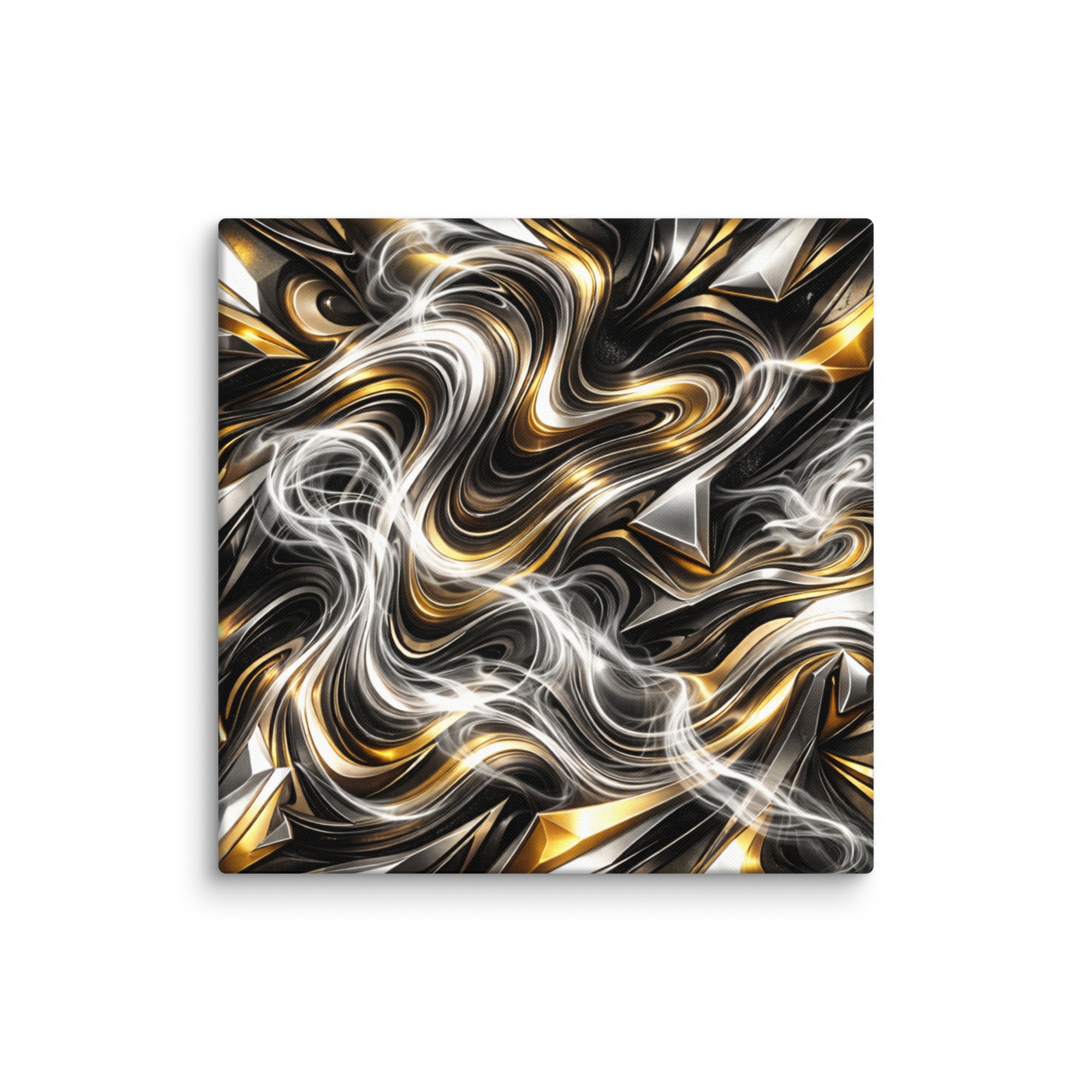 Ouro canvas print shown in wall display view in 12 x 18 inch universal size