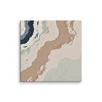 Spall canvas artwork with fractured stone-like layers and linear fissures, shown on white.