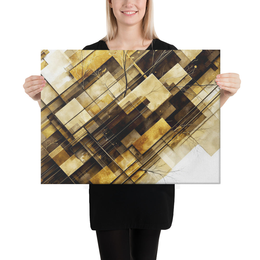Helios framed canvas print product mockup in 16 x 16 inch universal size