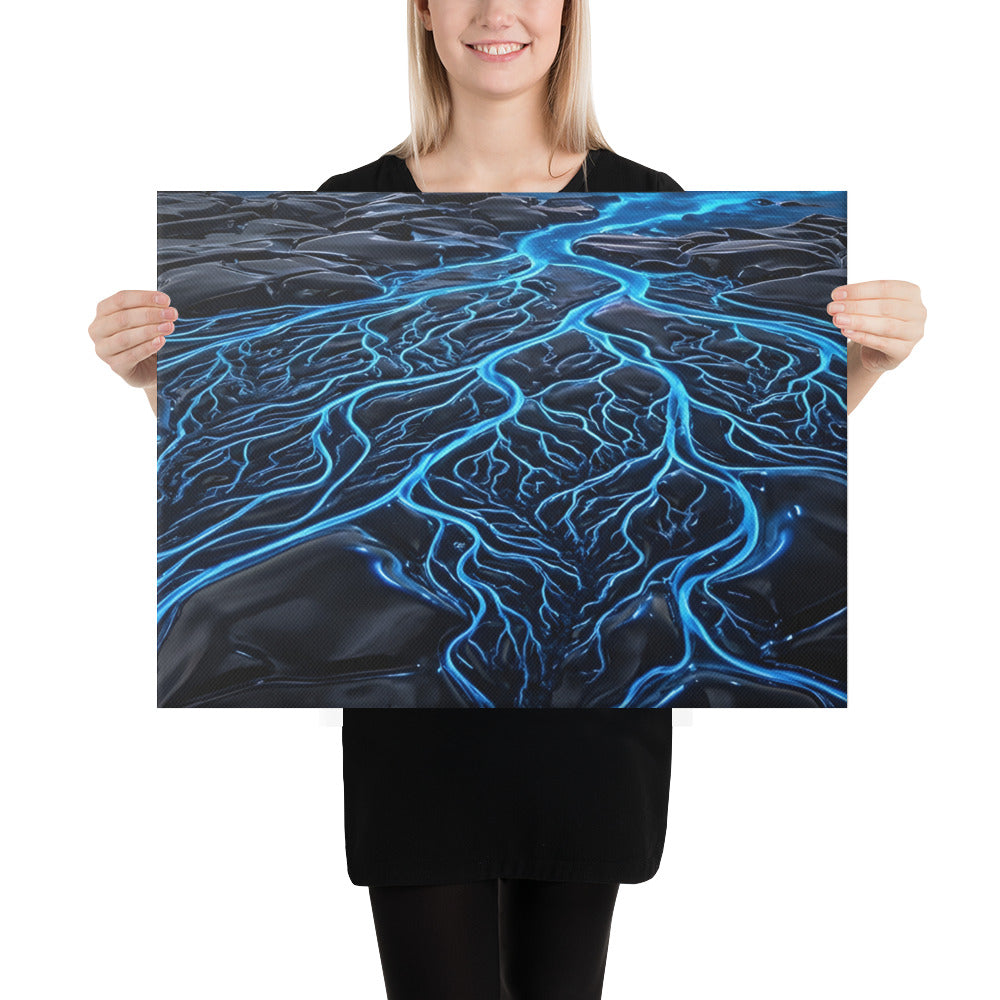 Caldera canvas print, product view in 16 x 16 inch universal size