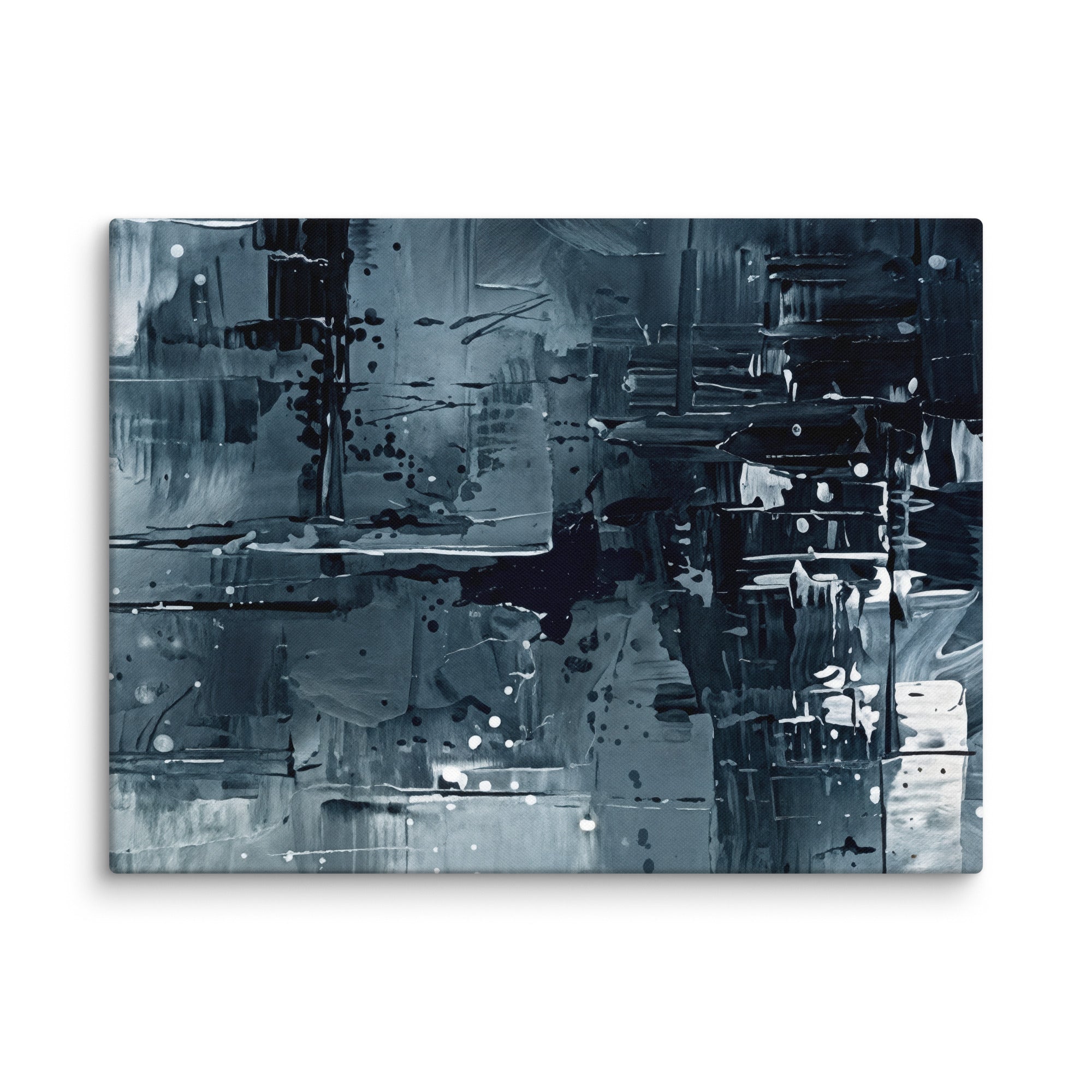 Amidst canvas print with product details shown in 40 x 60 inch statement piece