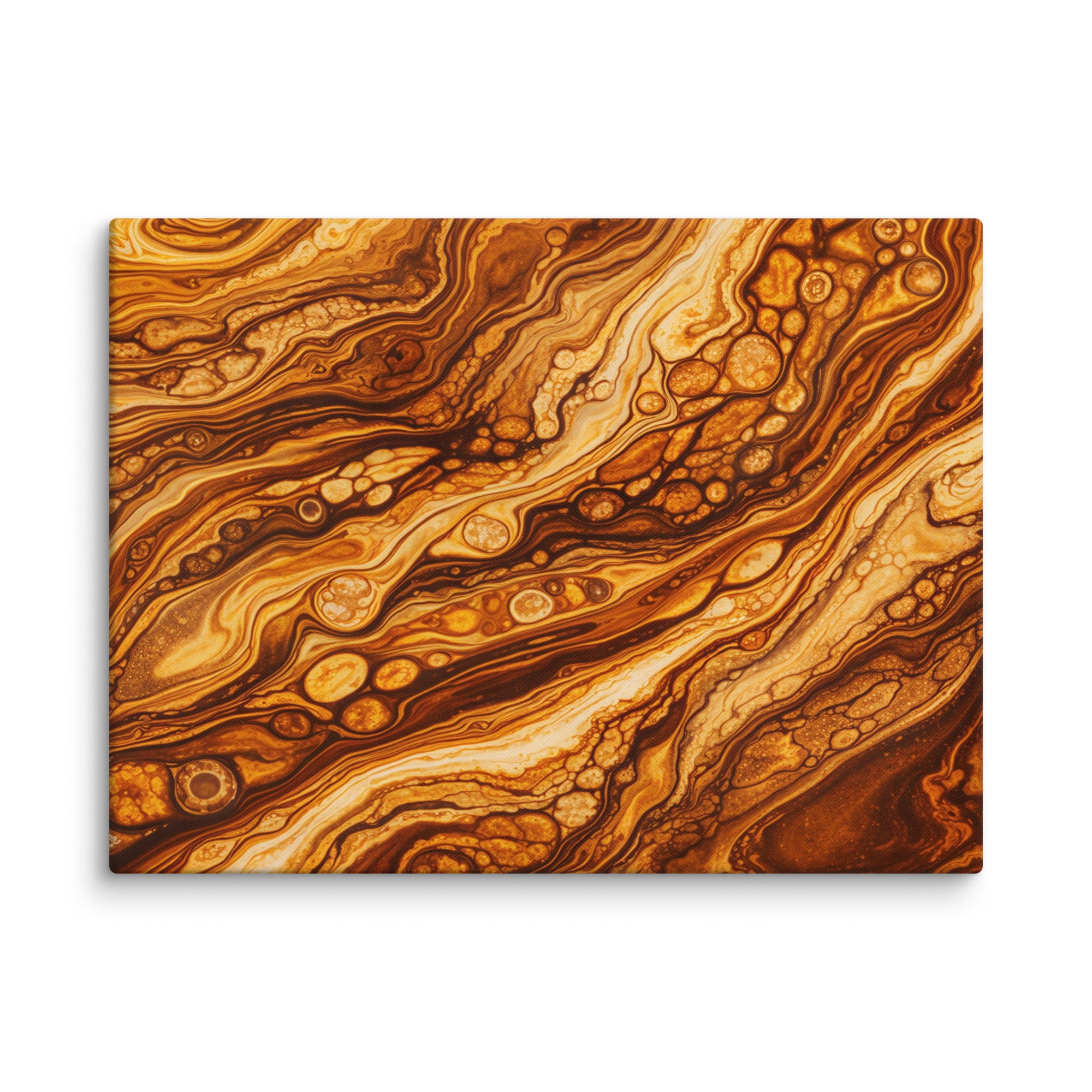Molten Cells canvas print, wall display view in 40 x 55 inch statement piece